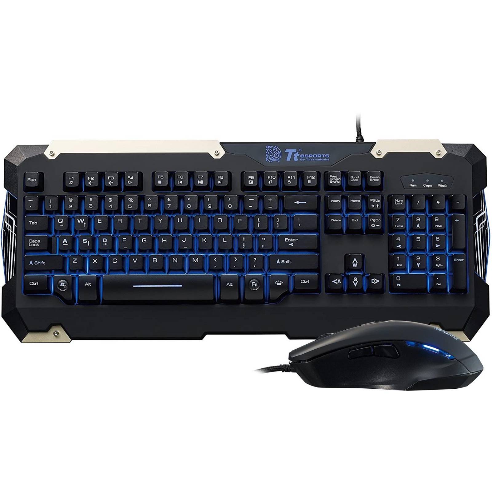 Kit Gamer Teclado y Mouse THERMALTAKE Tt eSPORTS Commander KB-CMC-PLBLSP-01 