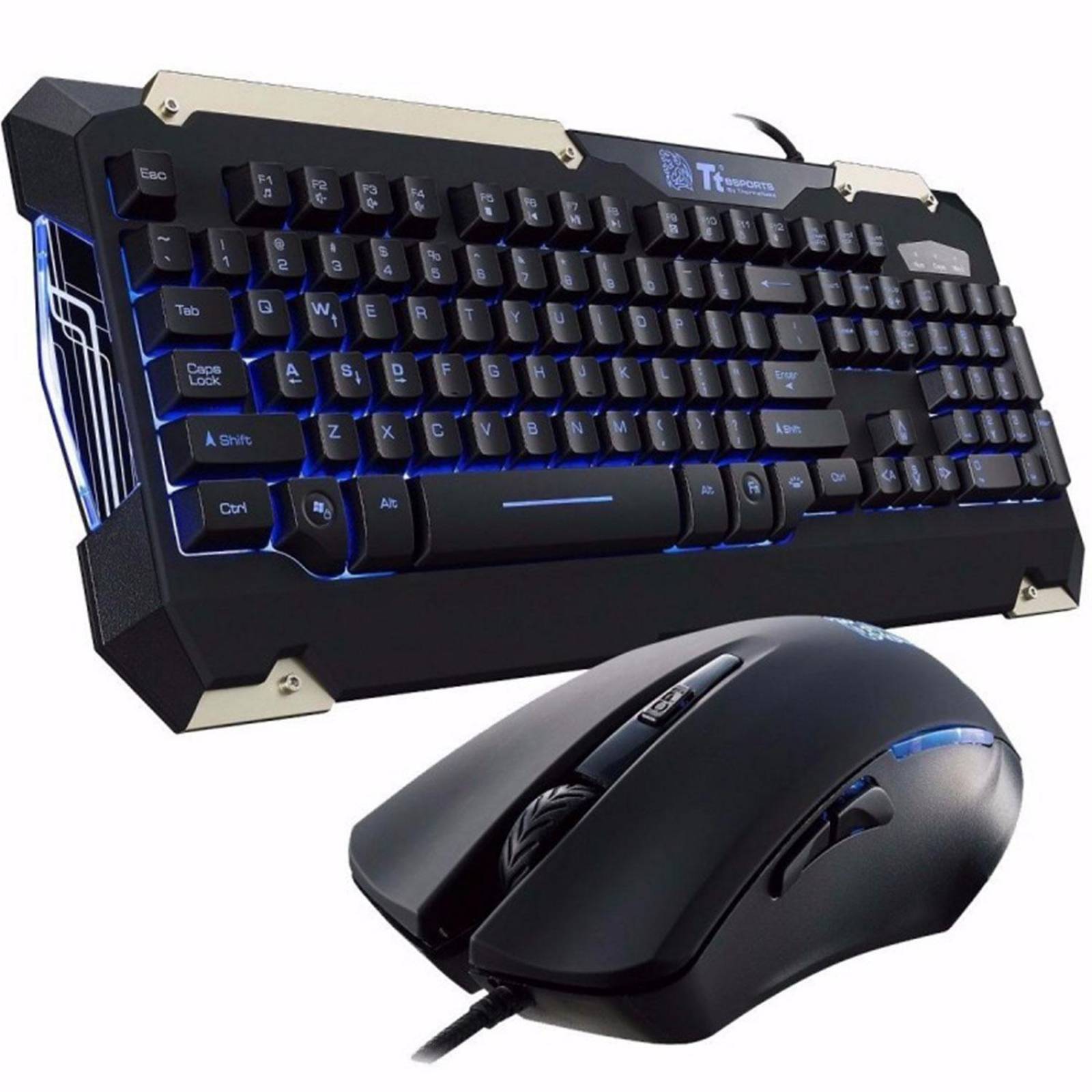 Kit Gamer Teclado y Mouse THERMALTAKE Tt eSPORTS Commander KB-CMC-PLBLSP-01 