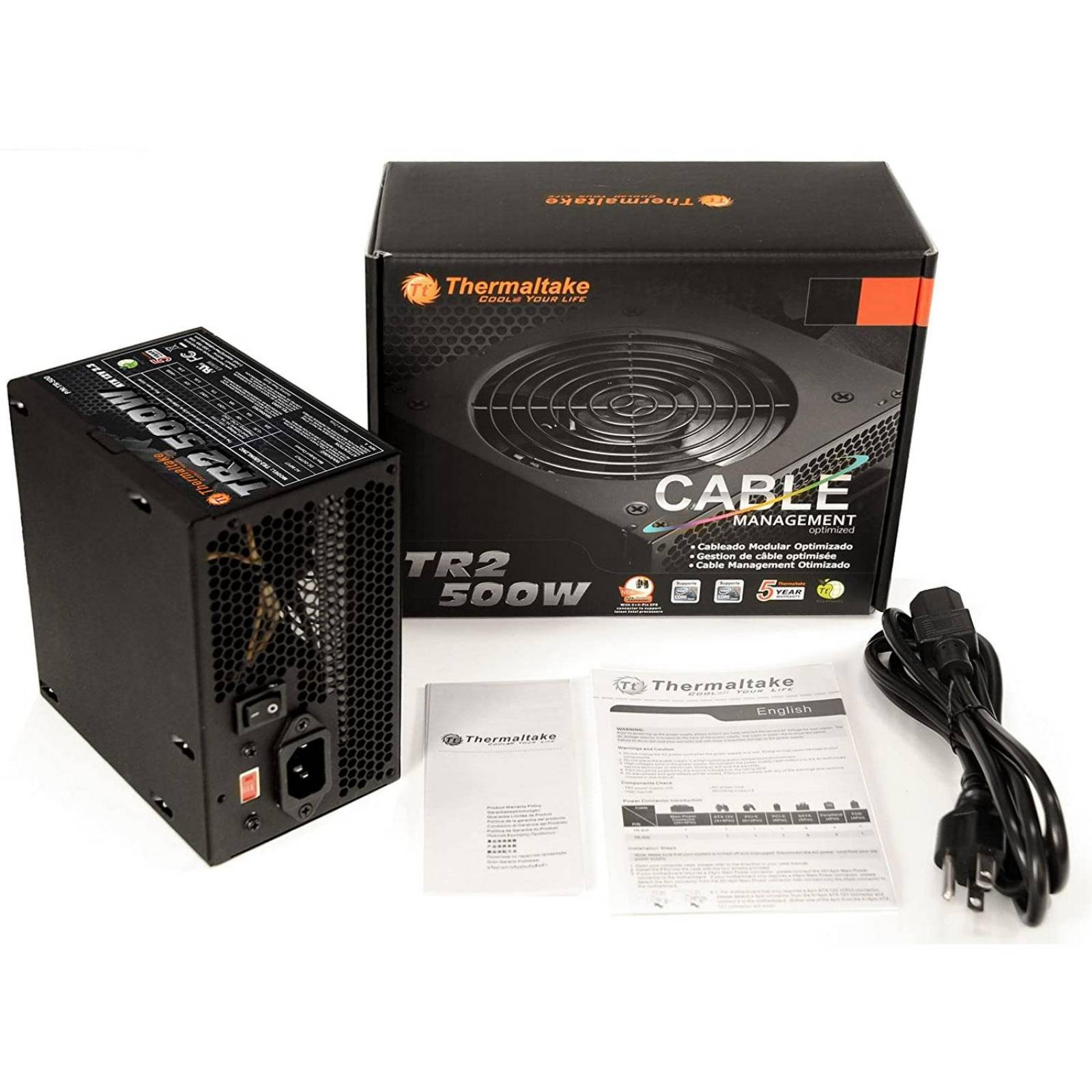 Fuente de Poder THERMALTAKE TR2 500W ATX 12V SATA TR-500CUS 