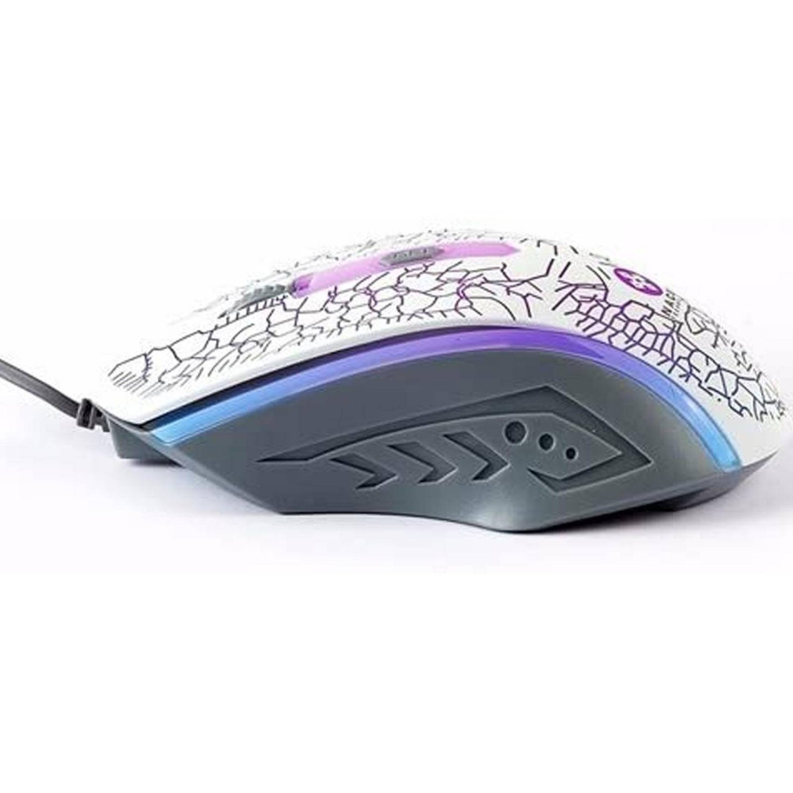 Mouse Gamer NACEB NA-592BLA RGB 1200dpi 4 Botones Blanco 