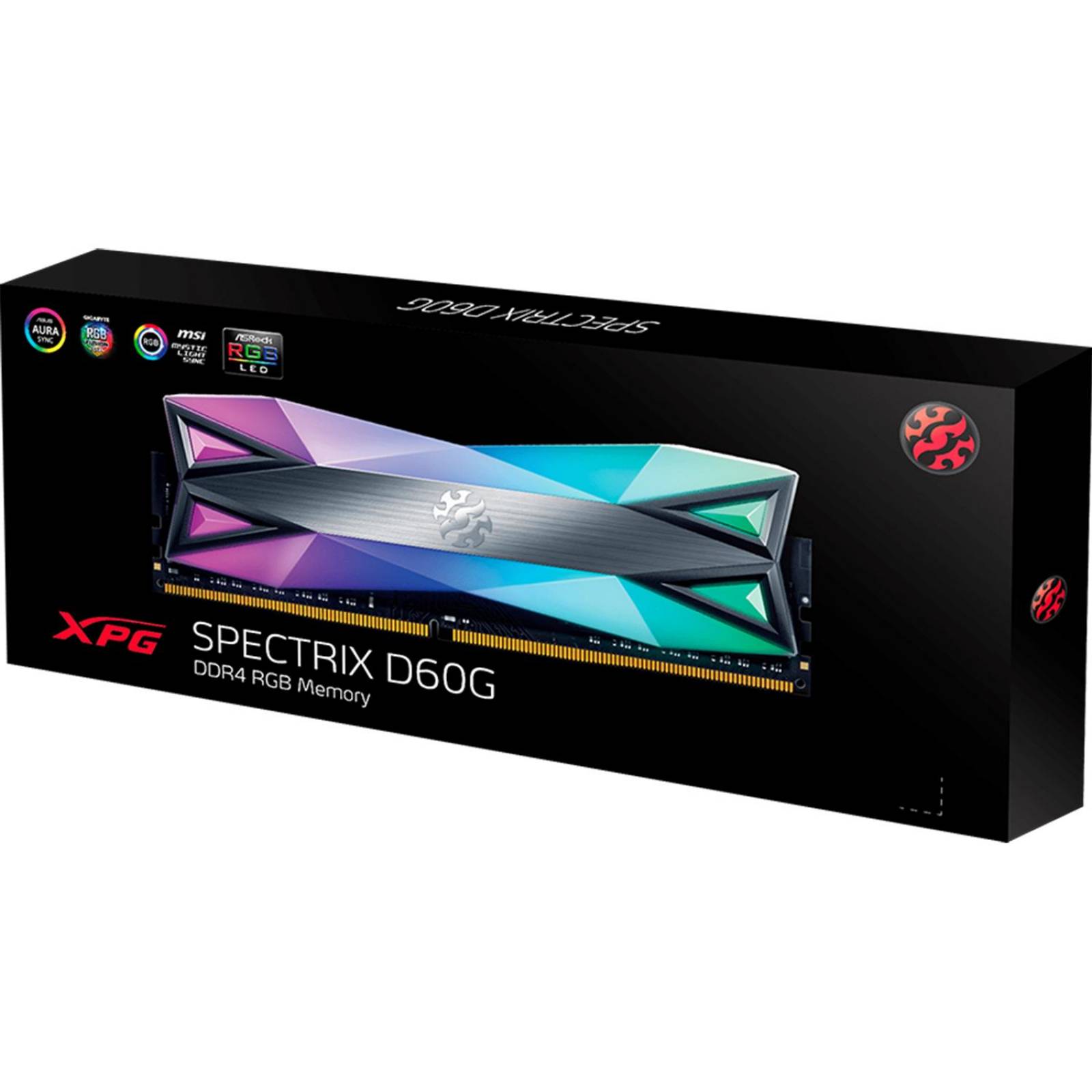 Memoria RAM DDR4 8GB 4133MHz XPG SPECTRIX D60G RGB Gris AX4U41338G19J-ST60 