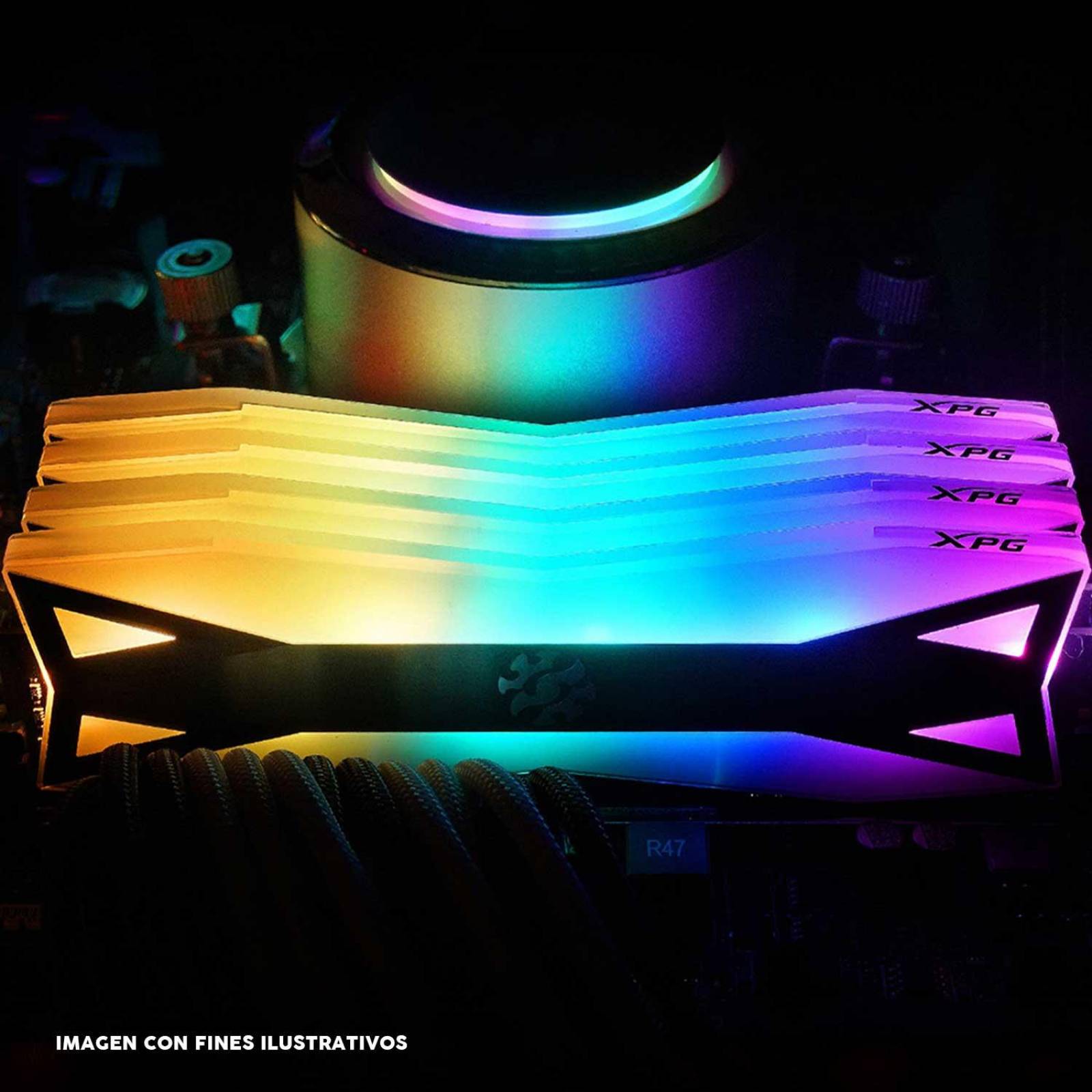 Memoria RAM DDR4 8GB 4133MHz XPG SPECTRIX D60G RGB Gris AX4U41338G19J-ST60 