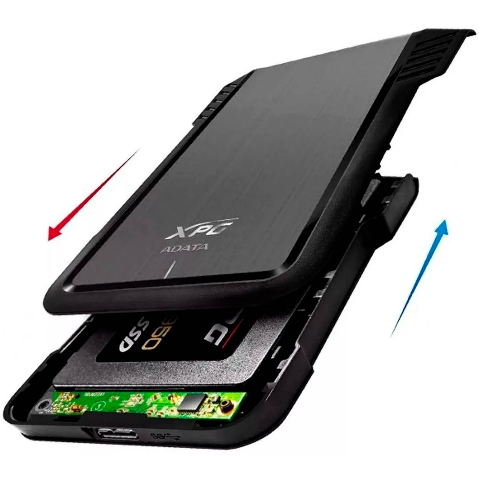 Gabinete Case Disco Duro Externo XPG EX500 USB 3.1 SATA 2.5 AEX500U3-CBK 