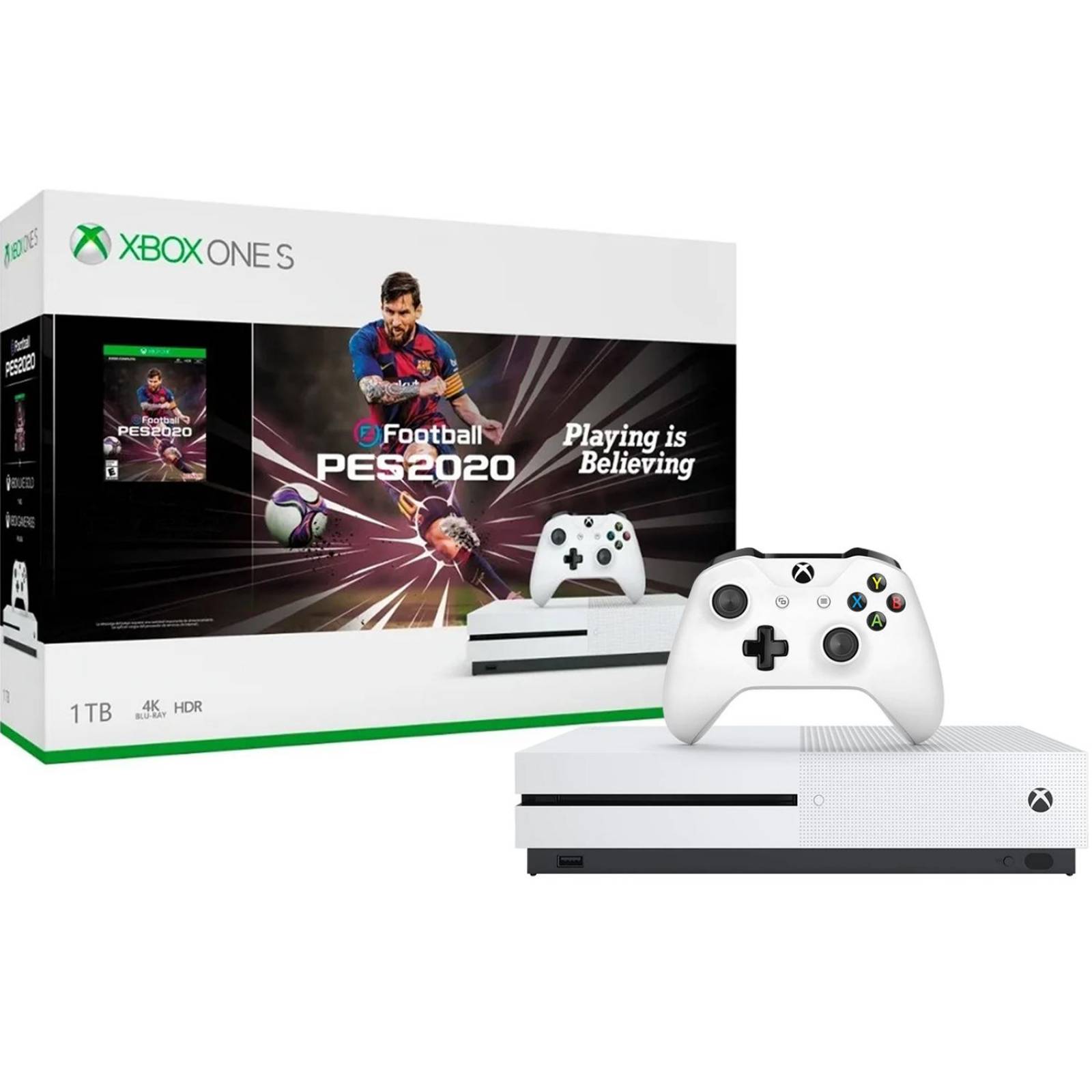 Consola XBOX ONE S 1TB PRO Evolution Soccer 2020 Blanco 234-01119 
