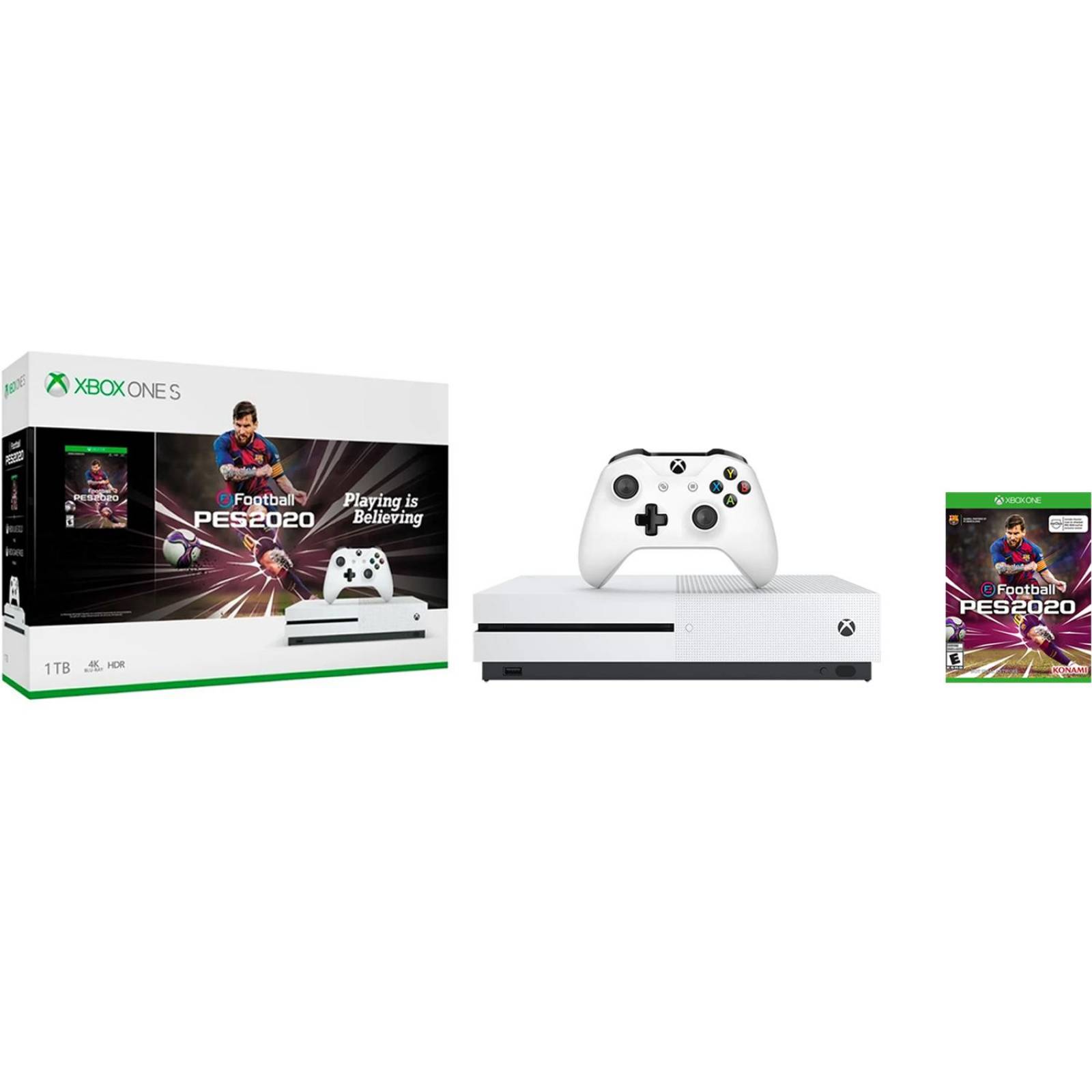 Consola XBOX ONE S 1TB PRO Evolution Soccer 2020 Blanco 234-01119 