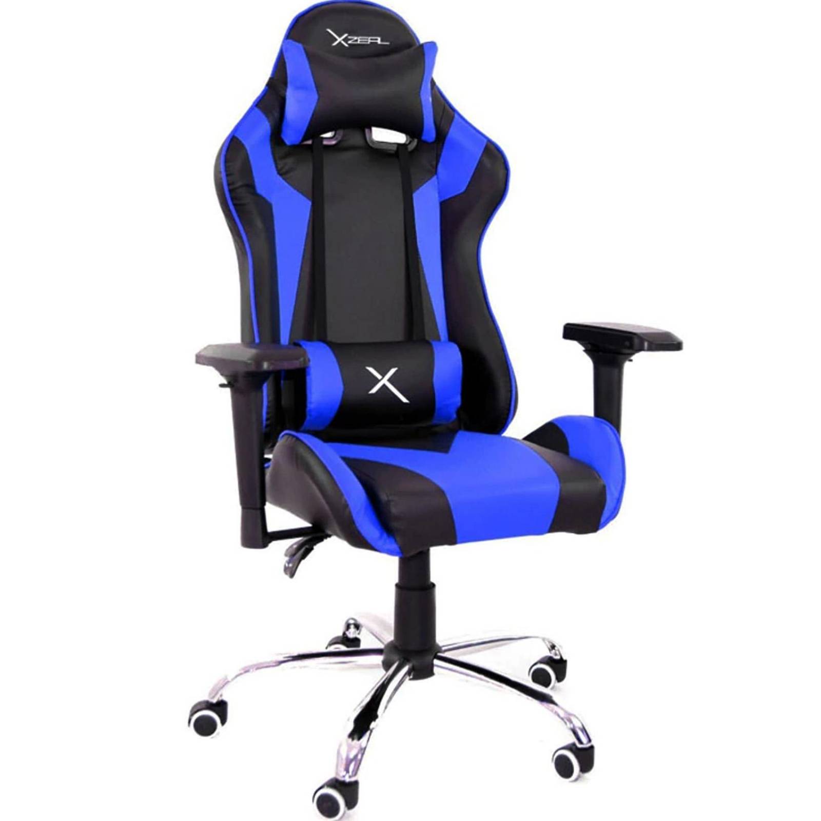 Silla Gamer XZEAL XZ10 Ergonomica Reclinable Reposabrazos 4D Azul ZXSX
