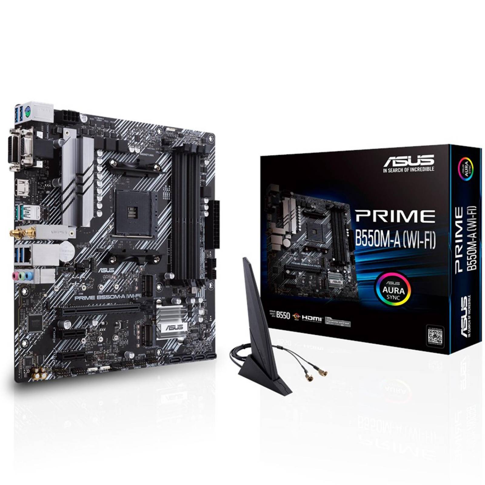 Tarjeta Madre ASUS PRIME B550M-A WI-FI AM4 DDR4 Micro ATX 