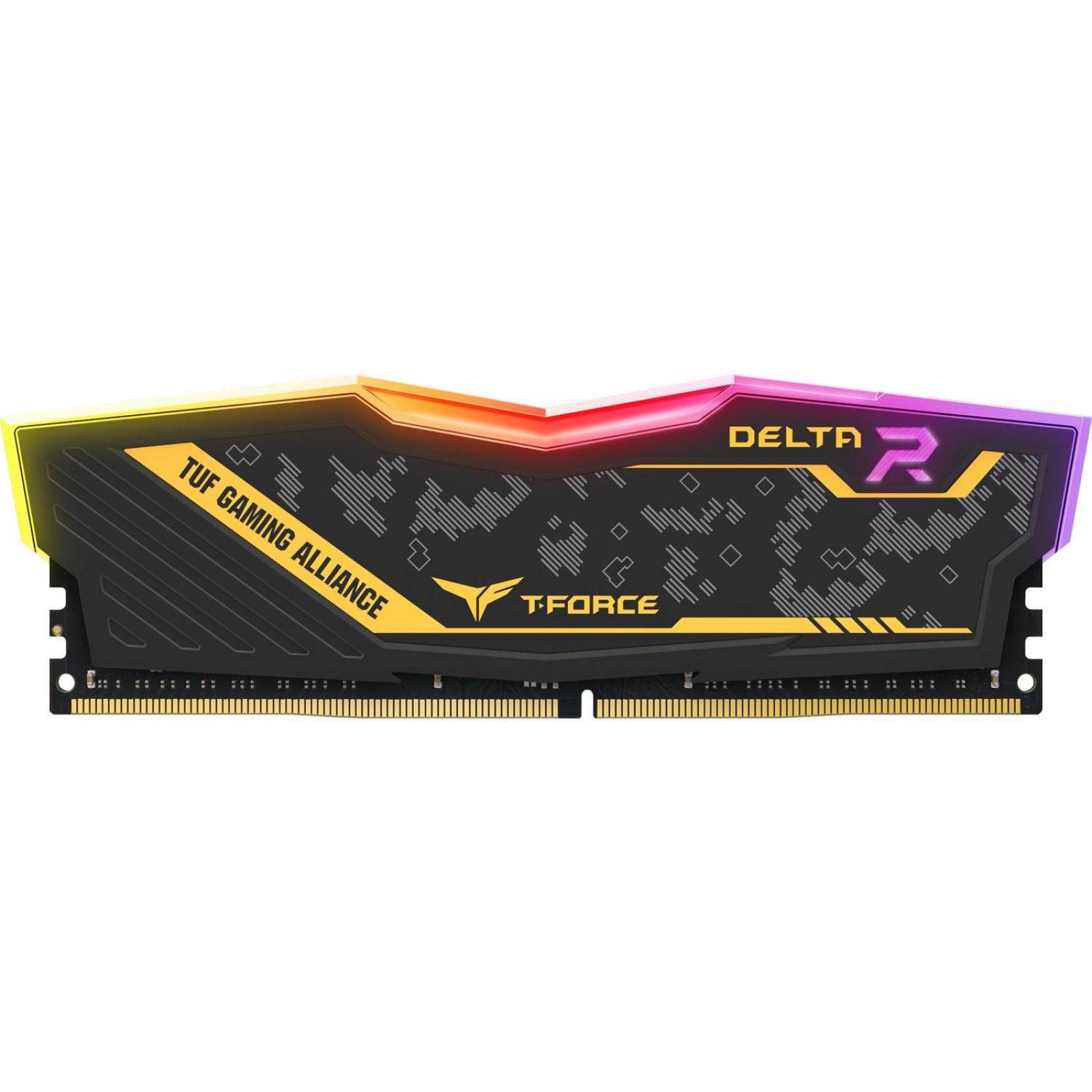 Memoria RAM DDR4 16GB 3200MHz TEAMGROUP T-Force DELTA TUF Gaming RGB 1x16GB TF9D416G3200HC16C01 