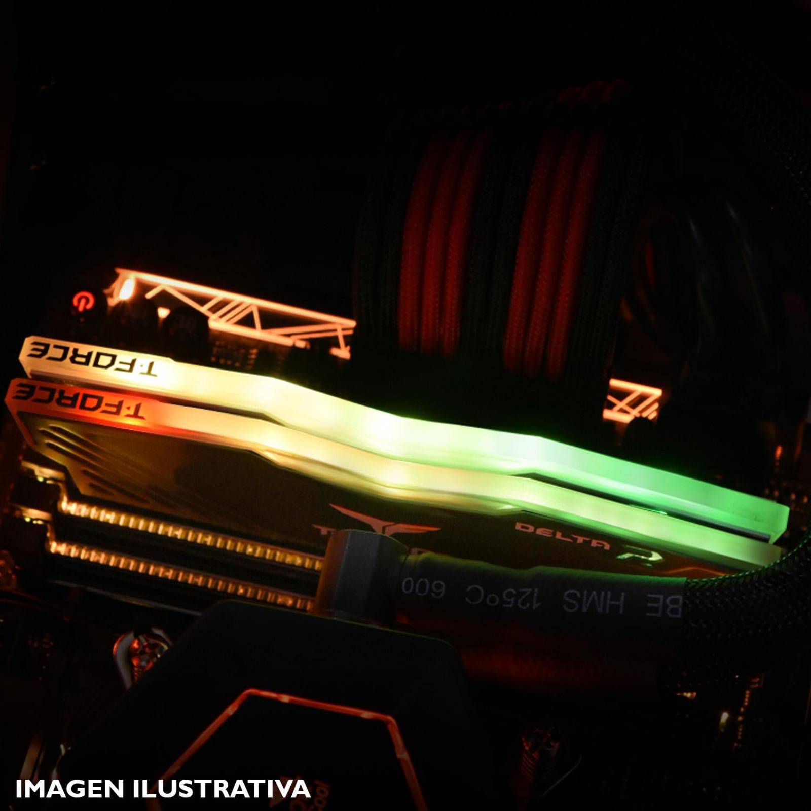 Memoria RAM DDR4 16GB 3000MHz TEAMGROUP T-Force DELTA RGB 1x16GB TF3D416G3000HC16C01 