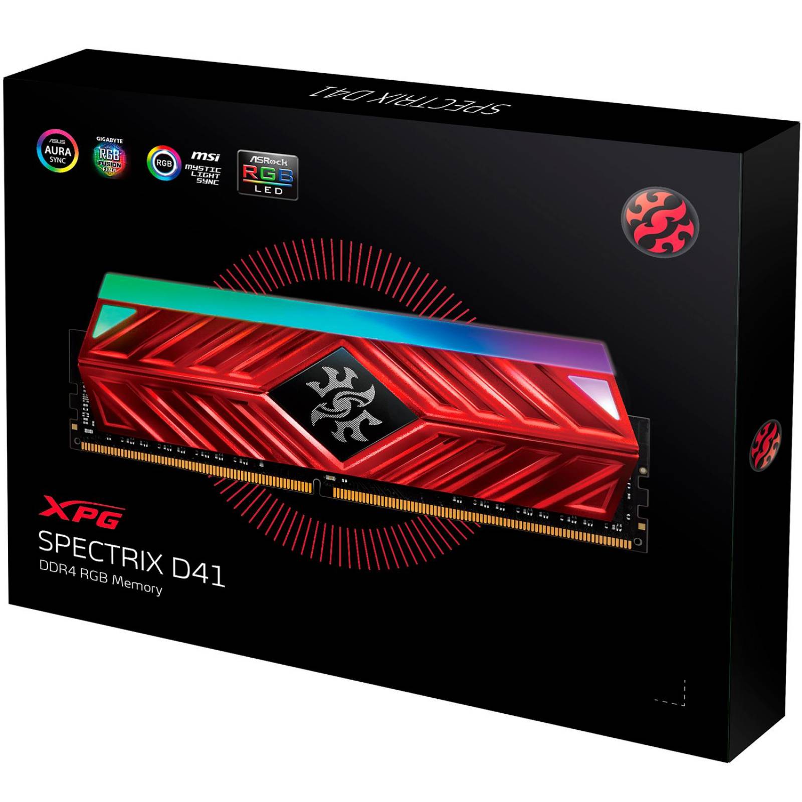 Memoria RAM DDR4 16GB 3200MHz XPG SPECTRIX D41 RGB Disipador 2x8GB AX4U320038G16A-DR41 