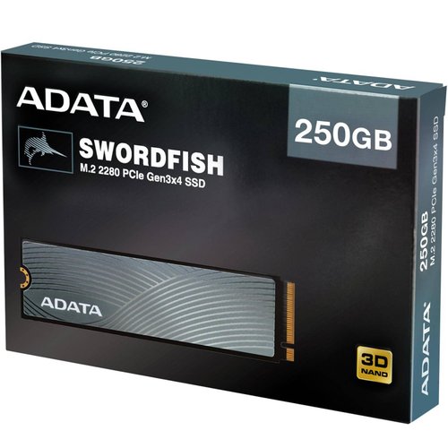 Unidad de Estado Solido SSD M.2 250GB ADATA SWORDFISH NVMe PCIe 1800MBs GEN3 ASWORDFISH-250G-C 