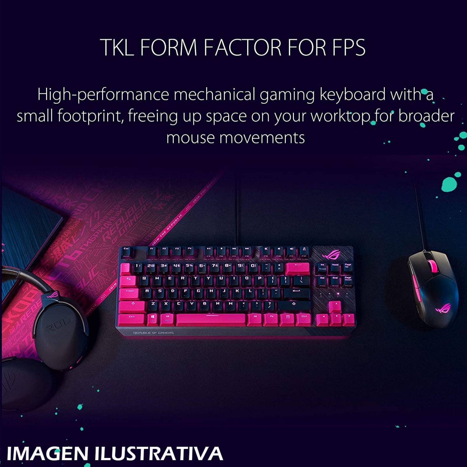 Teclado Gamer ASUS X803 STRIX SCOPE TKL Alambrico RGB 