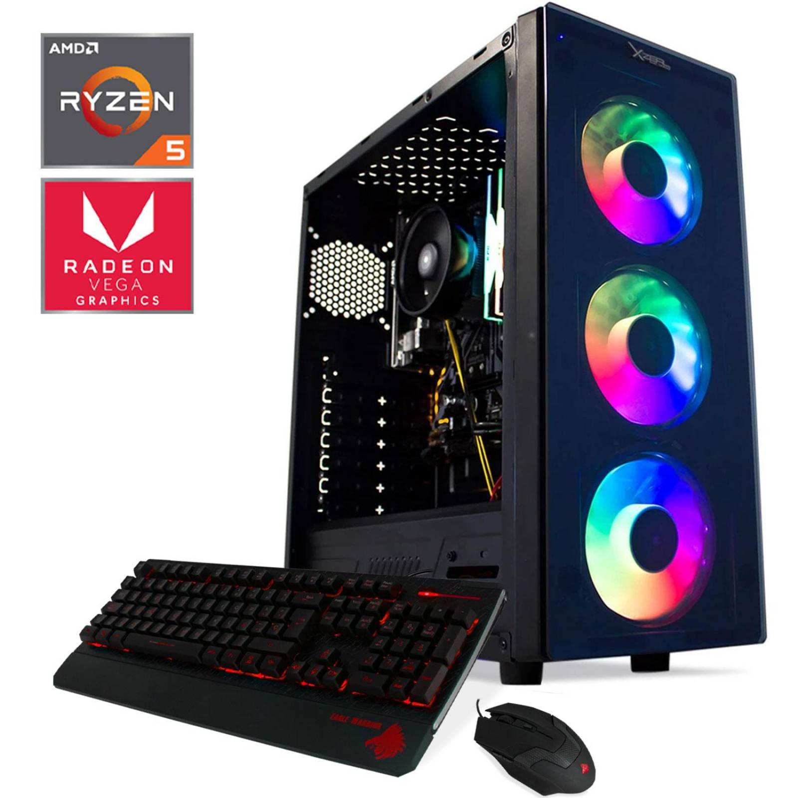 XTREME PC Gamer Radeon Vega 11 Ryzen 5 3400G 16GB SSD 120GB 2TB WIFI RGB 