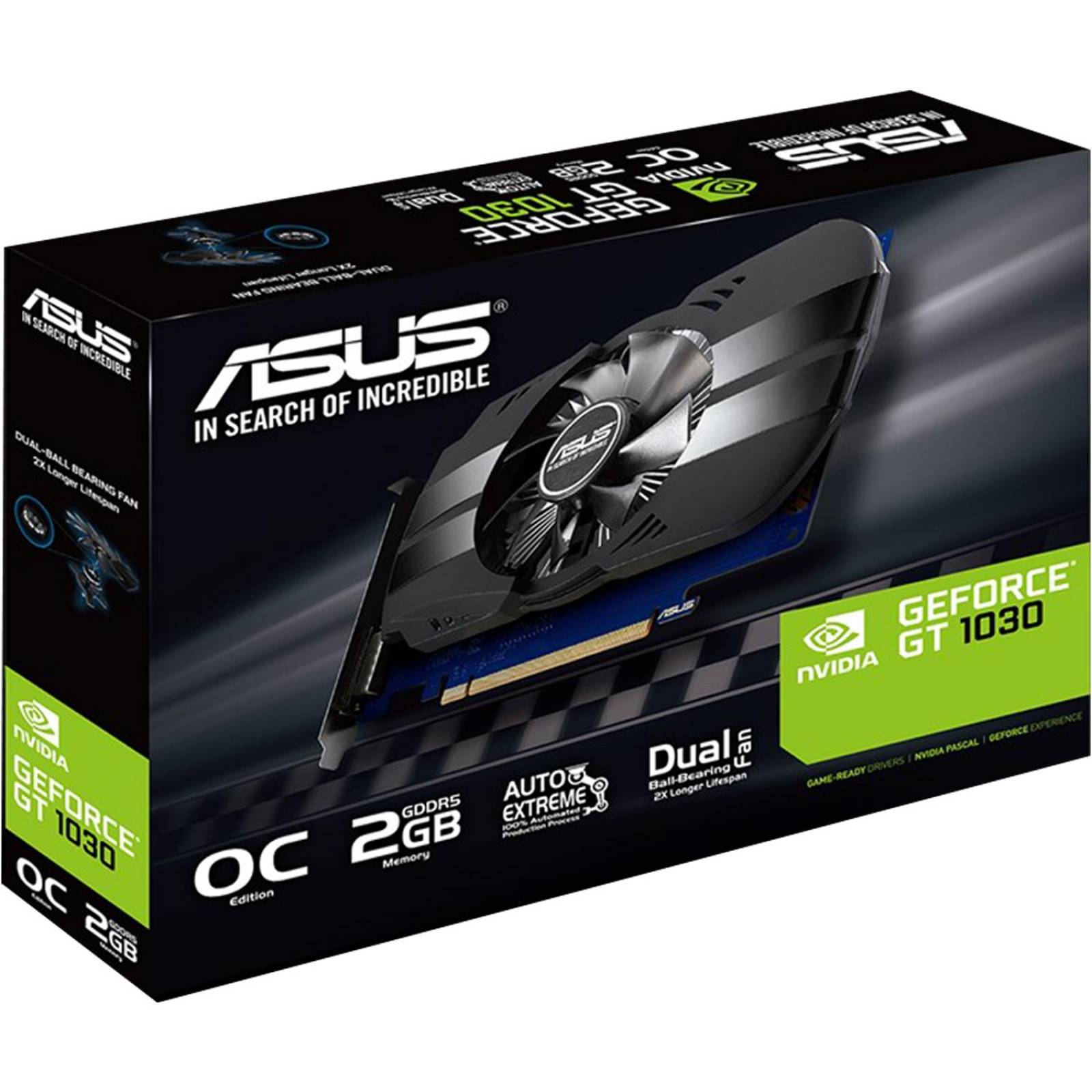 Tarjeta de Video ASUS GeForce GT 1030 2GB DDR5 PH-GT1030-O2G 