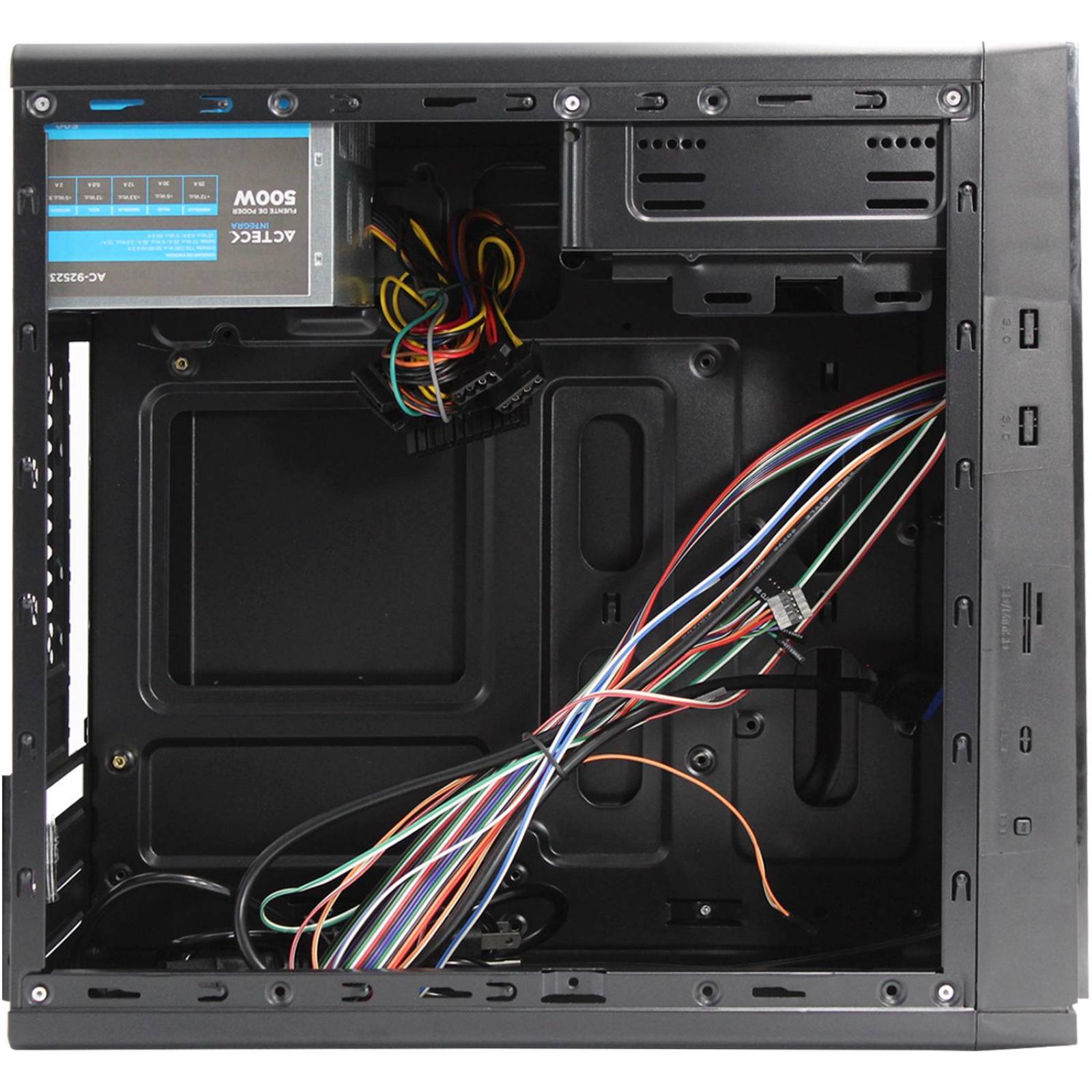 Gabinete ACTECK FUSION X Micro ATX Fuente 500W USB 3.0 AC-929530 