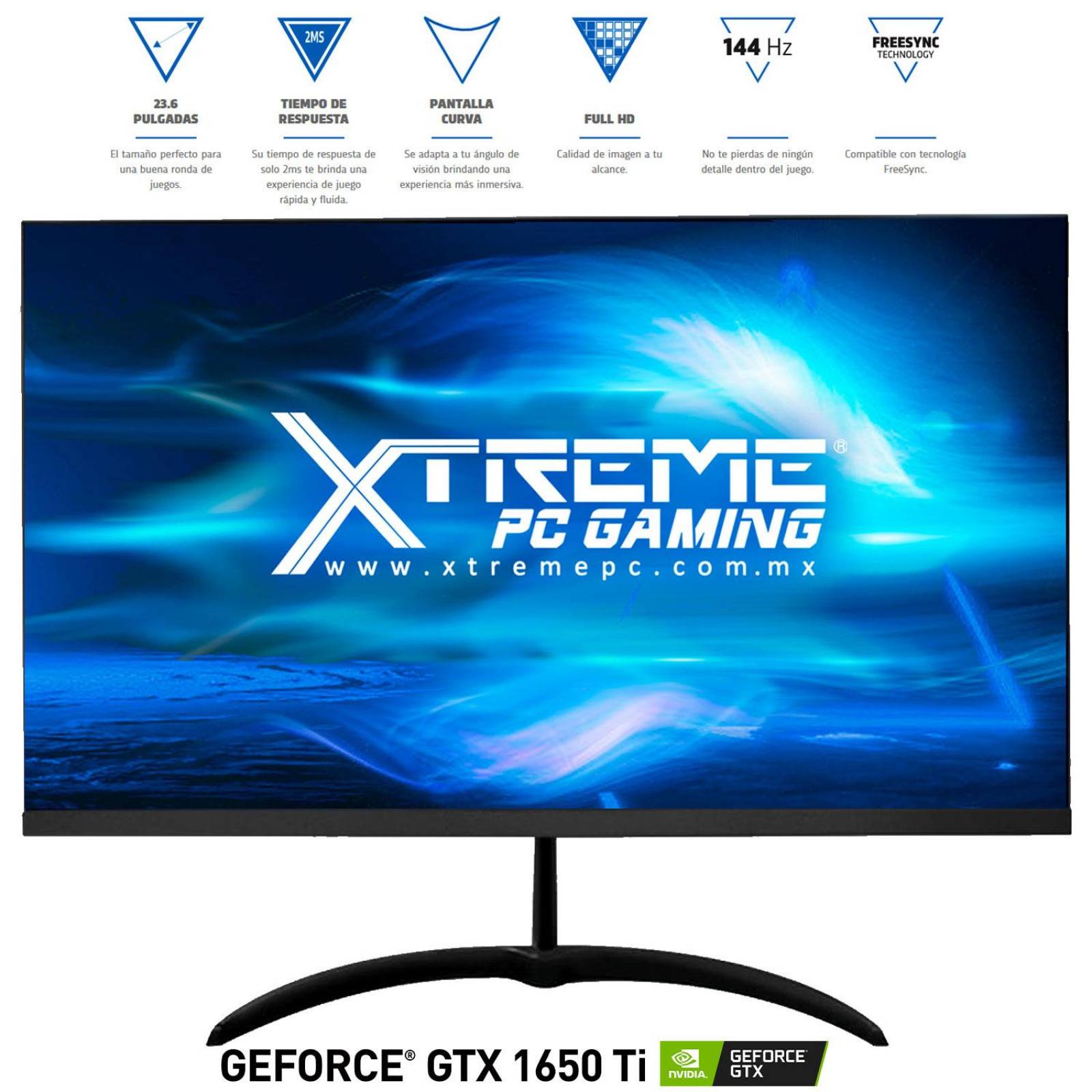 Xtreme PC Gamer Streaming Geforce GTX 1050 TI Ryzen 5 16Gb SSD 1Tb Monitor 144Hz 