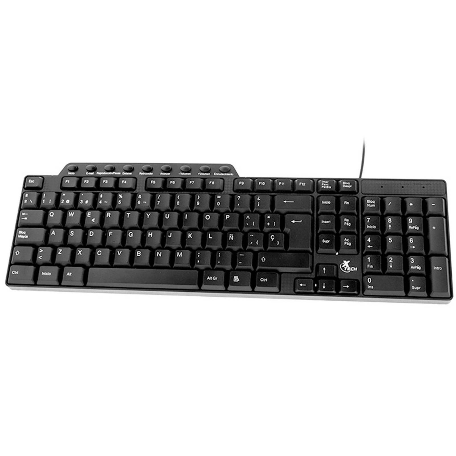 Teclado Multimedia USB XTECH Español XTK-160S 