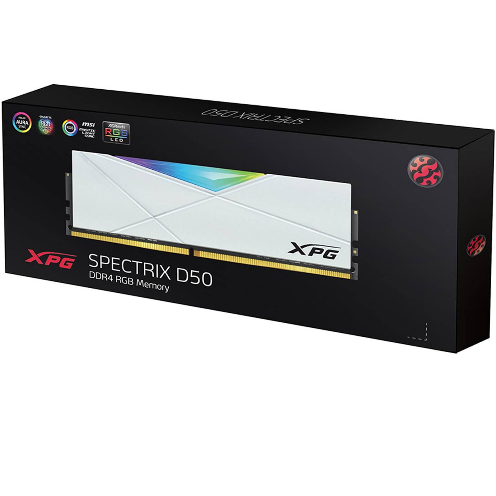 Memoria RAM DDR4 32GB 3600MHz XPG SPECTRIX D50 RGB Disipador 2x16GB AX4U3600716G18A-DW50 