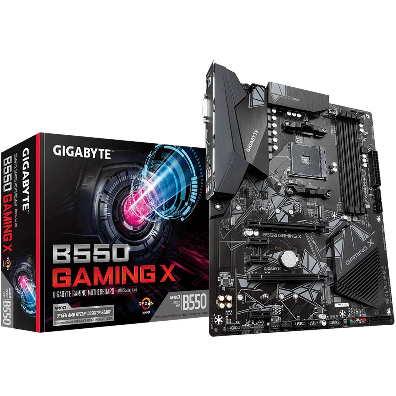 Tarjeta Madre GIGABYTE B550 Gaming X AMD AM4 ATX 