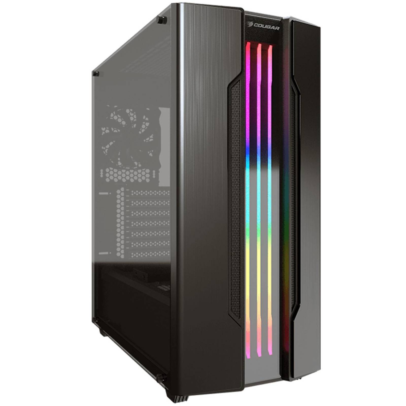 Gabinete Gamer COUGAR GEMINI S IRON-GRAY RGB Cristal Templado 
