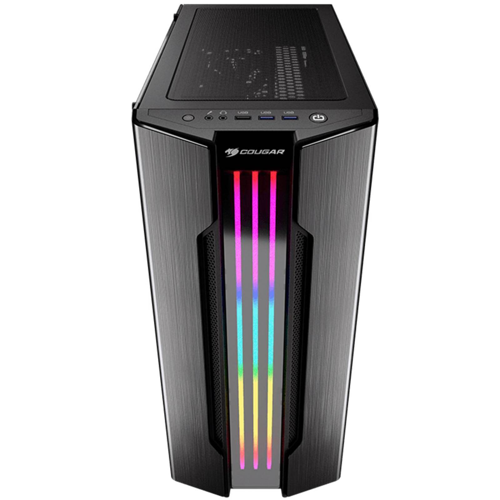 Gabinete Gamer COUGAR GEMINI S IRON-GRAY RGB Cristal Templado 