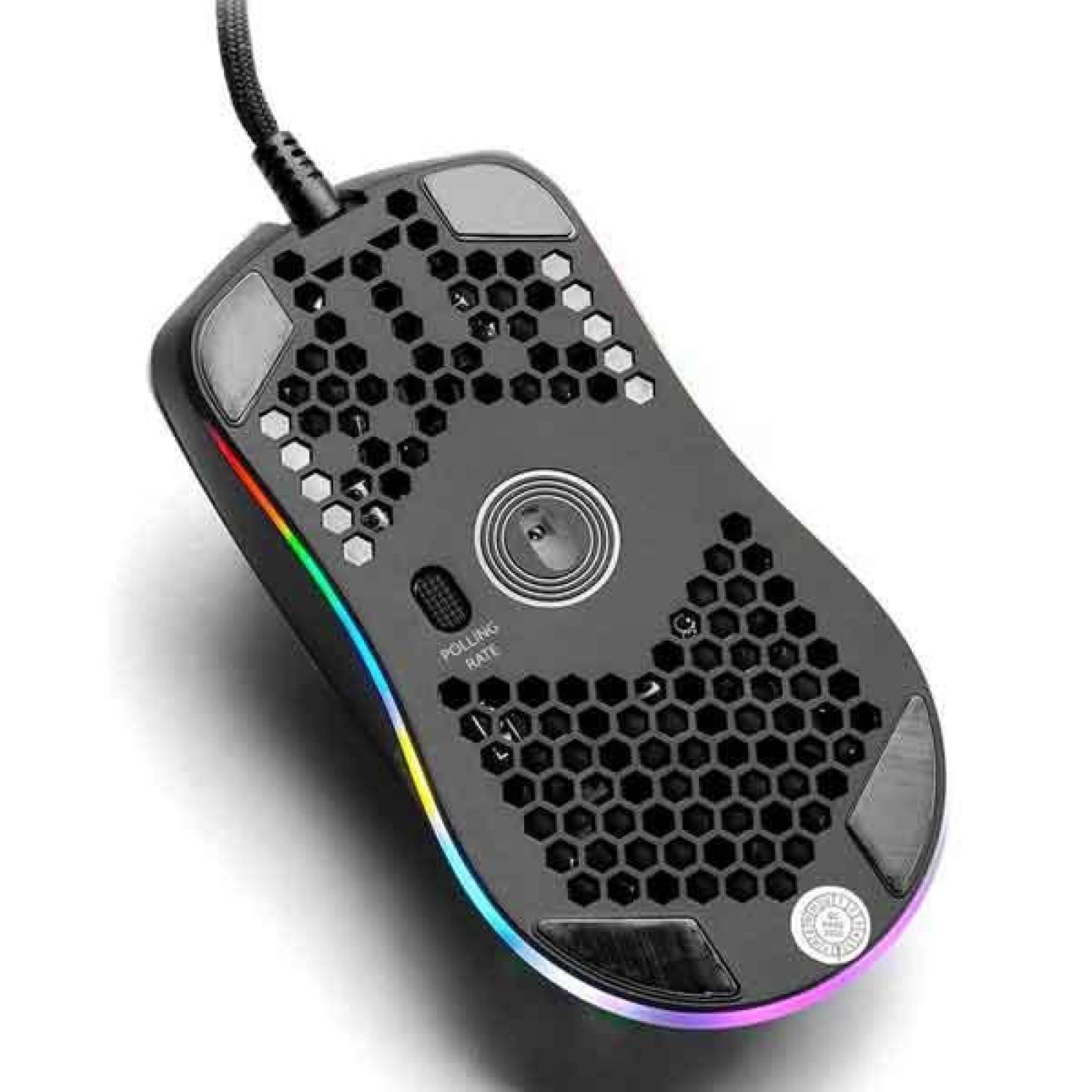 Mouse Gamer YEYIAN LINKS Series 3000 RGB 7200dpi 6 Botones Blanco YMG-24311 