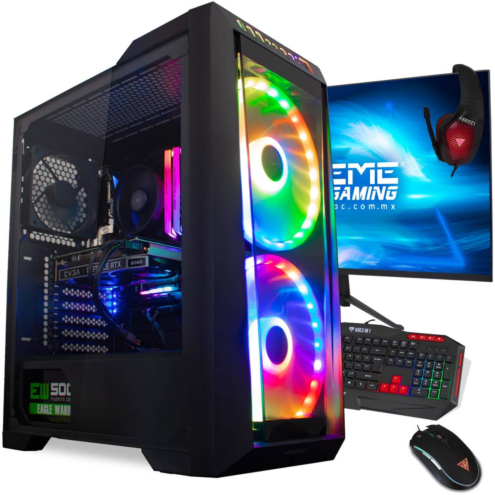 Xtreme PC Gamer Geforce RTX 2060 Ryzen 5 3600 16GB SSD Monitor 27 165HZ 