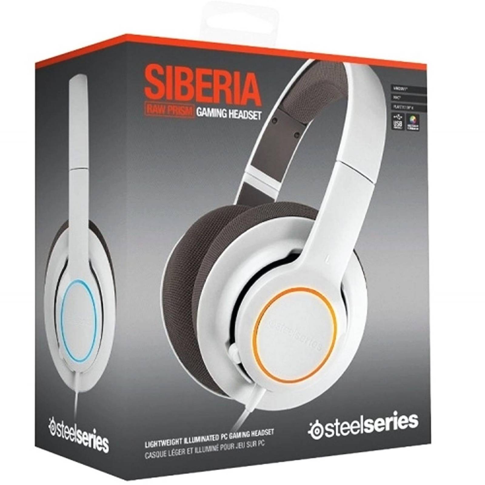 Audifonos Gamer STEELSERIES Siberia RAW Prism Alambrico USB Blanco 61410 