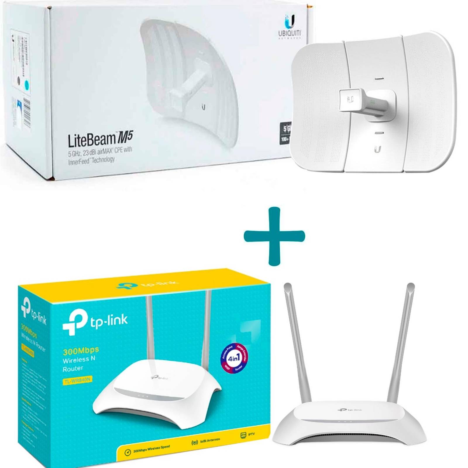 Kit oferta Litebeam M5 + Router Wisp Tp-link