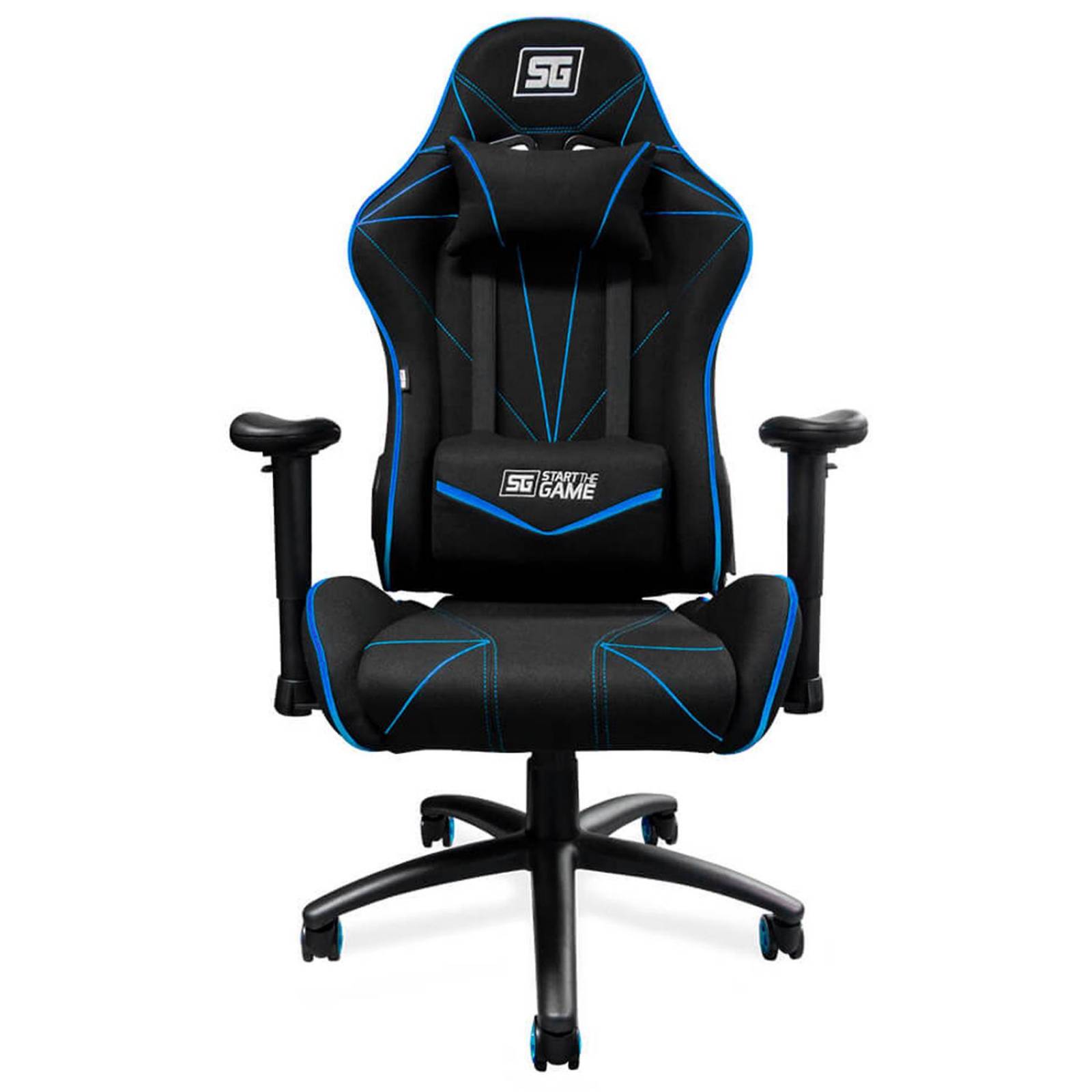 Silla Gamer VORAGO START THE GAME Reclinable Negro/Azul CGC500-BL 