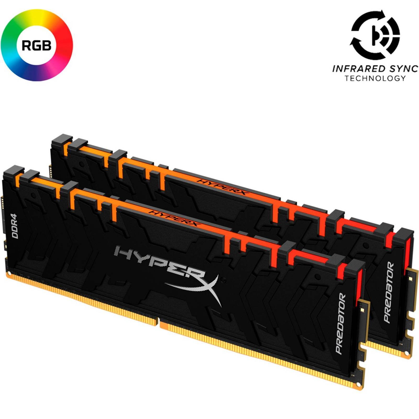 Memoria RAM DDR4 32GB 3600MHz KINGSTON HYPERX PREDATOR RGB 2x16GB HX436C17PB3AK2/32 
