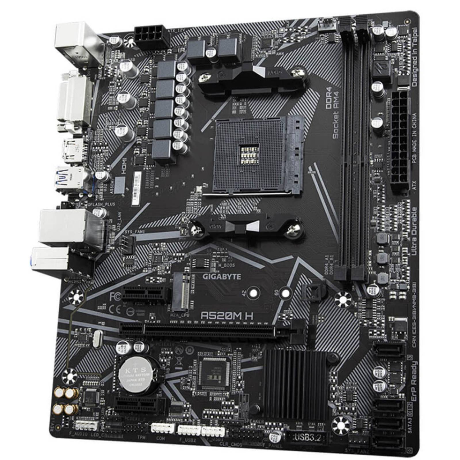 Tarjeta Madre GIGABYTE A520M H AMD AM4 Micro ATX 