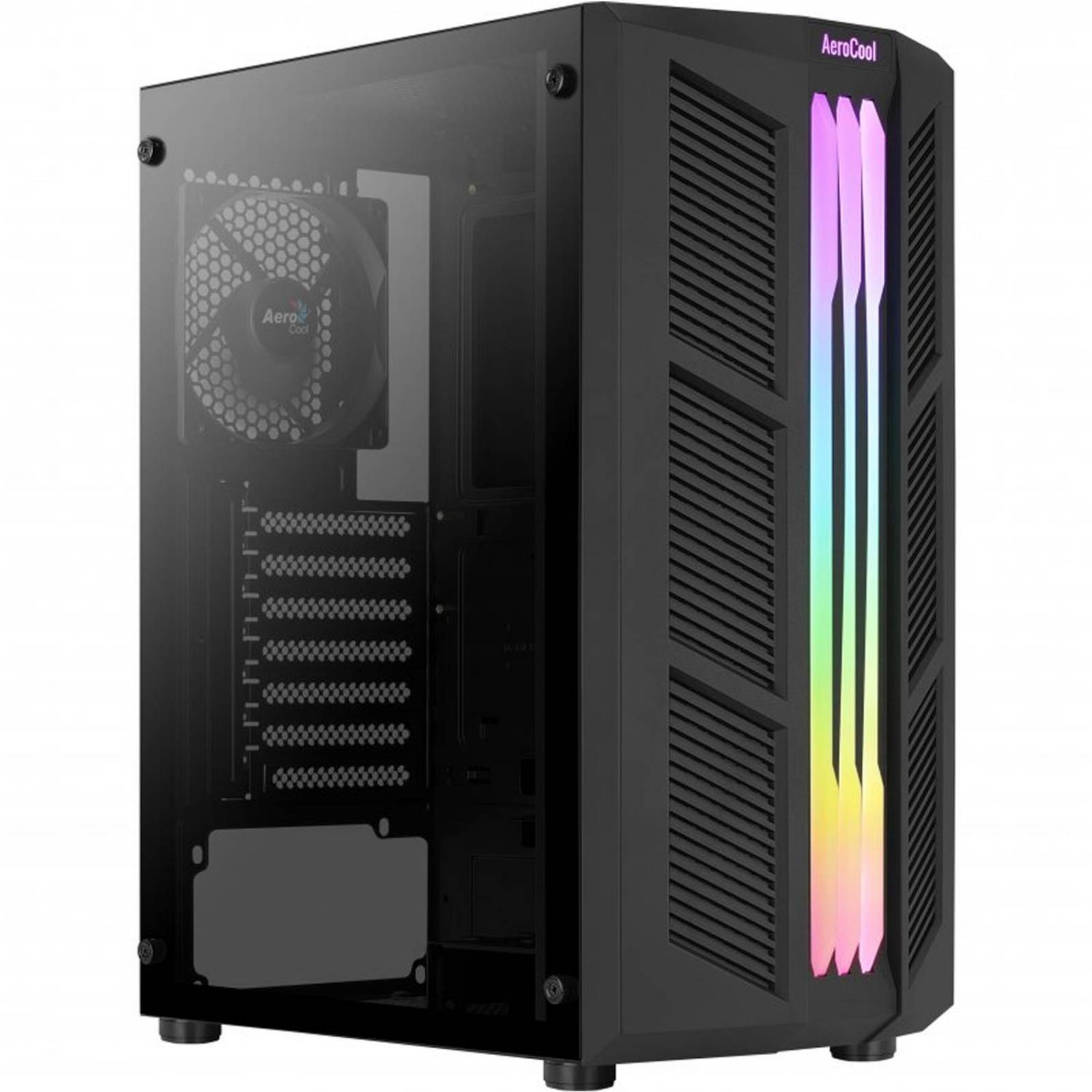 Gabinete Gamer AEROCOOL PRIME RGB Cristal Templado 