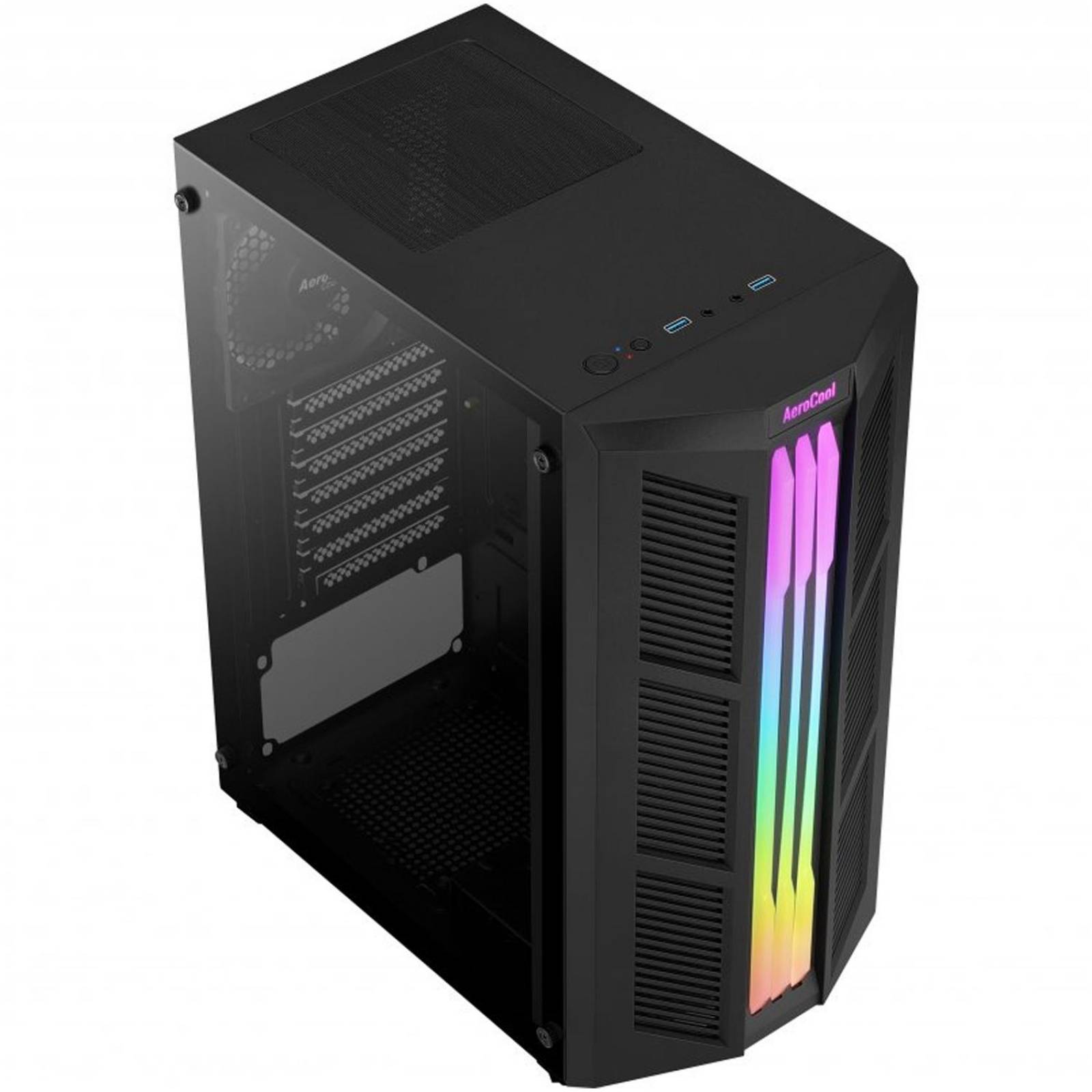 Gabinete Gamer AEROCOOL PRIME RGB Cristal Templado 