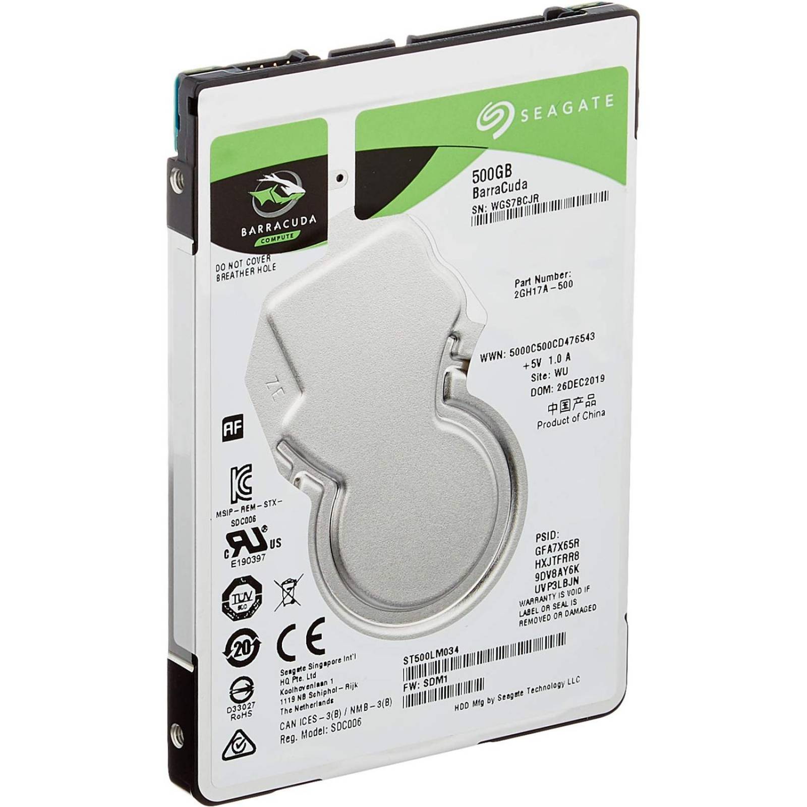 Disco Duro Laptop 500GB SEAGATE 7200RPM 2.5 SATA3 ST500LM034 