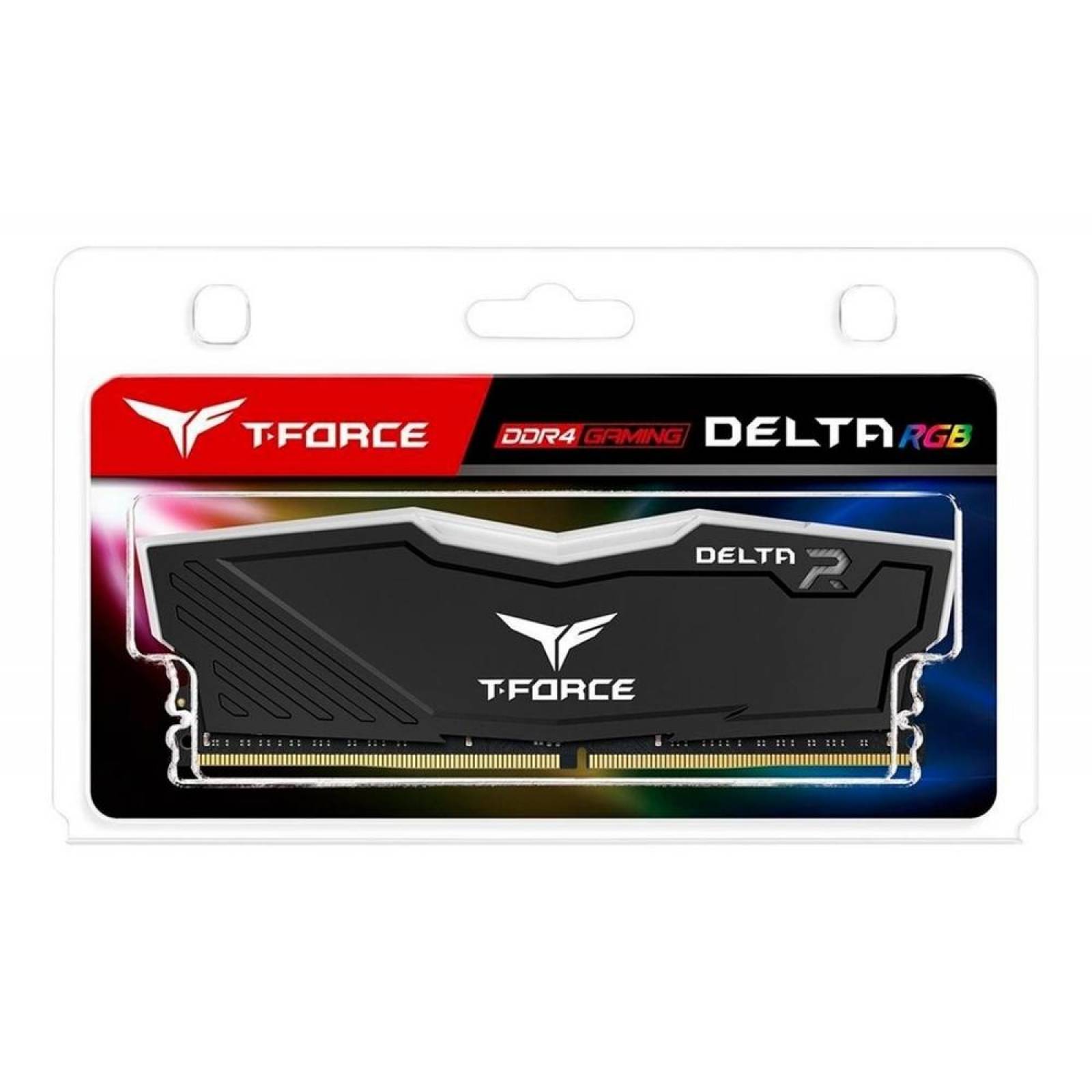 Memoria RAM DDR4 8GB 3200MHz TEAMGROUP T-Force Delta RGB TF3D48G3200HC16C01 