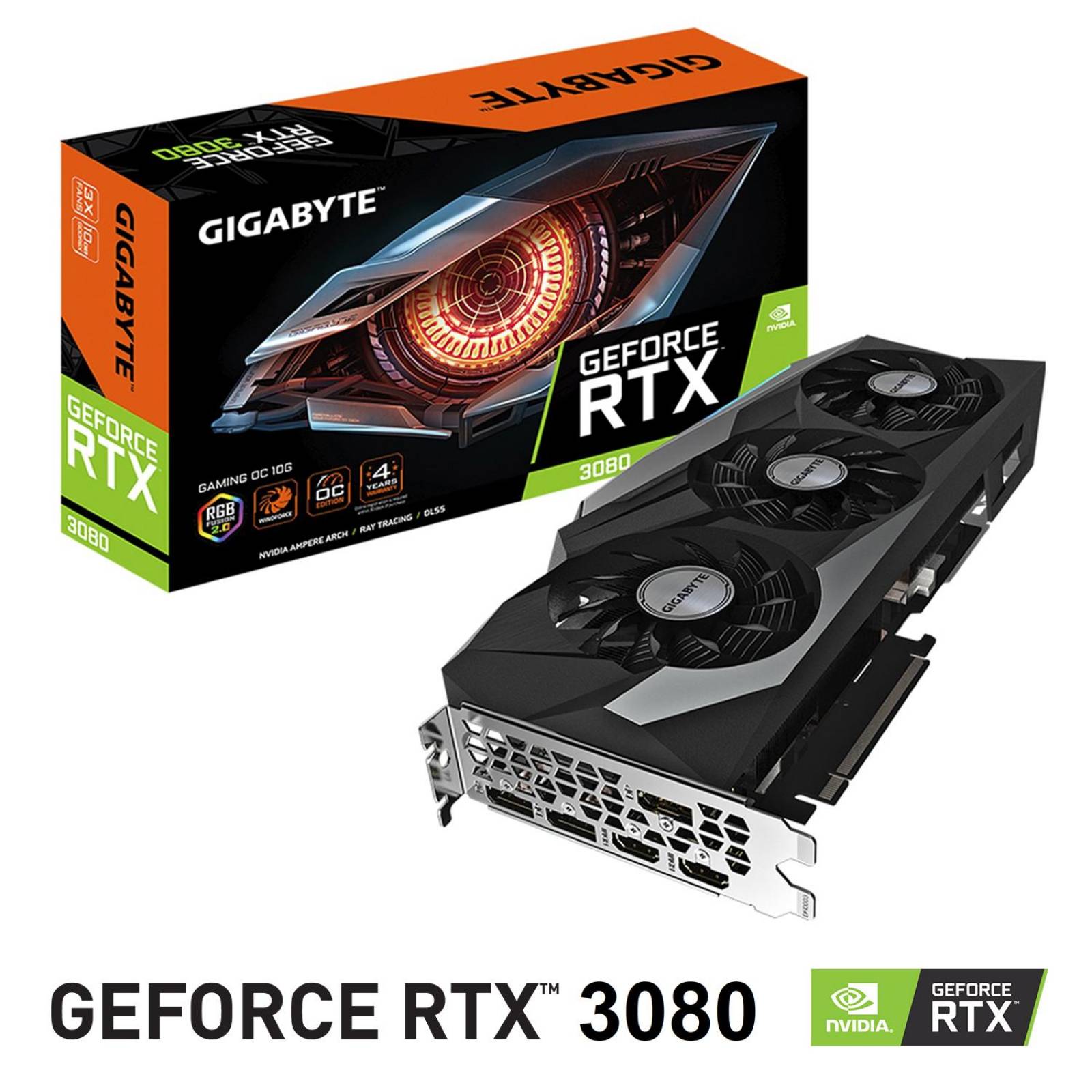 Tarjeta de Video GIGABYTE GeForce RTX 3080 GAMING OC 10GB GDDR6X GV-3080GAMING OC-10GD 