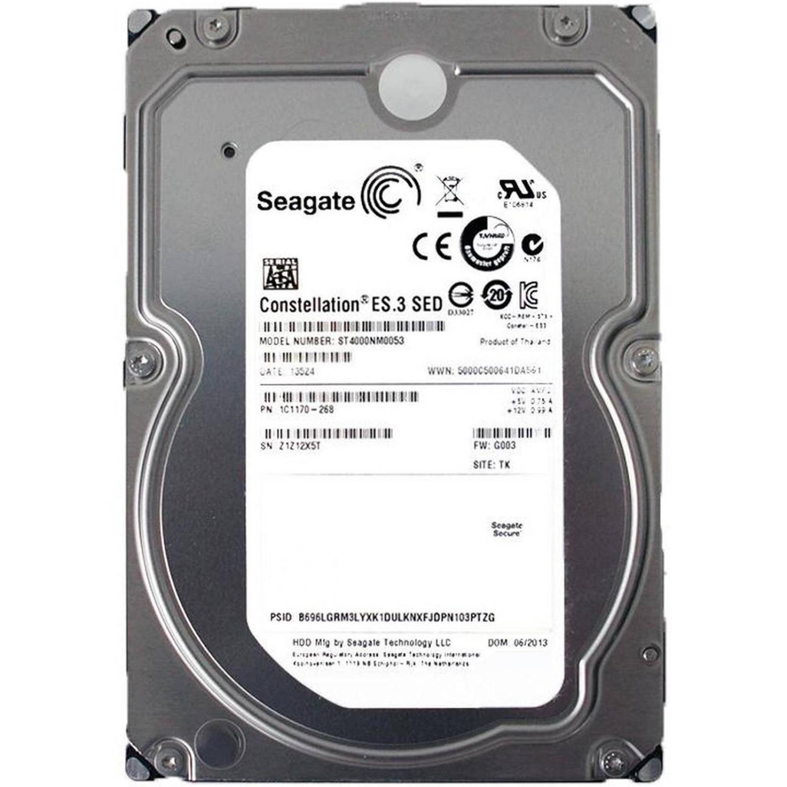 Disco Duro Interno 4TB SEAGATE Constellation 7200RPM 3.5 SATA ST4000NM0053 Reacondicionado 