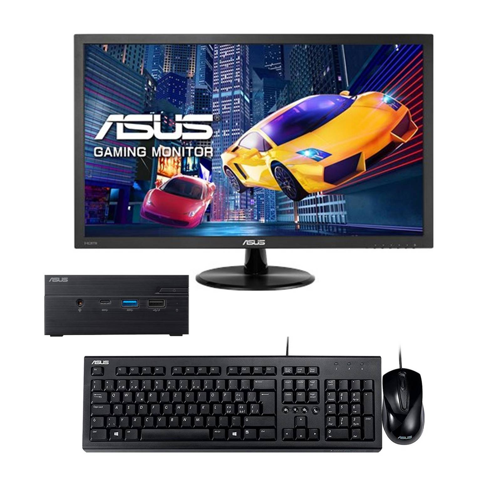 Computadora Mini PC ASUS AMD E2-7015 DDR3 Radeon R2 500GB 8GB Monitor 21.5 Teclado y Mouse 