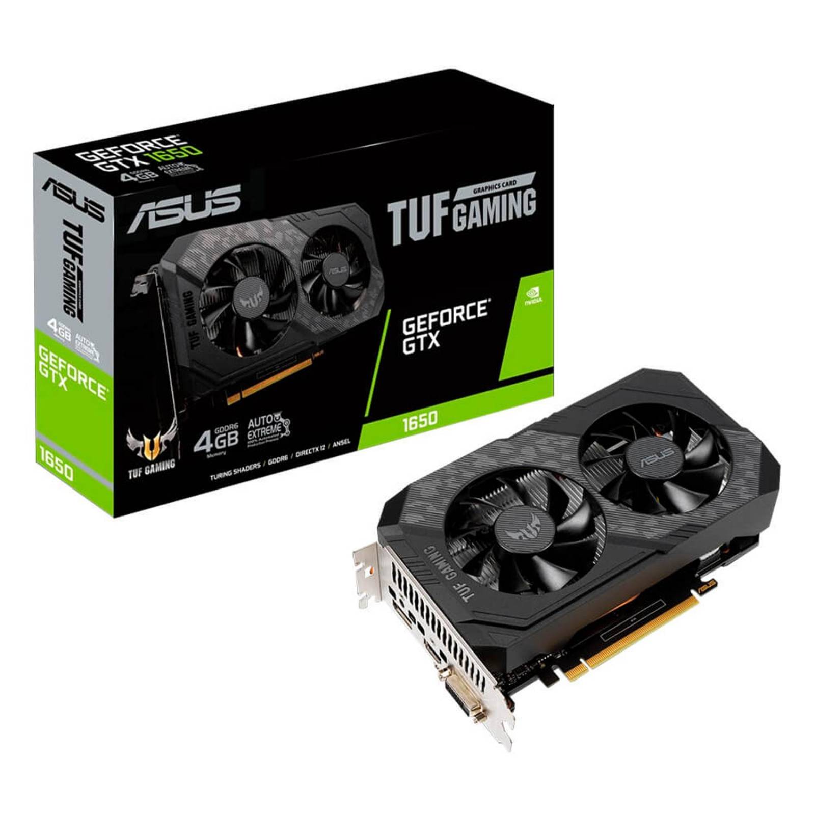 Tarjeta de Video ASUS TUF Gaming GeForce GTX 1650 4GB GDDR6 TUF-GTX1650-4GD6-P-GAMING 