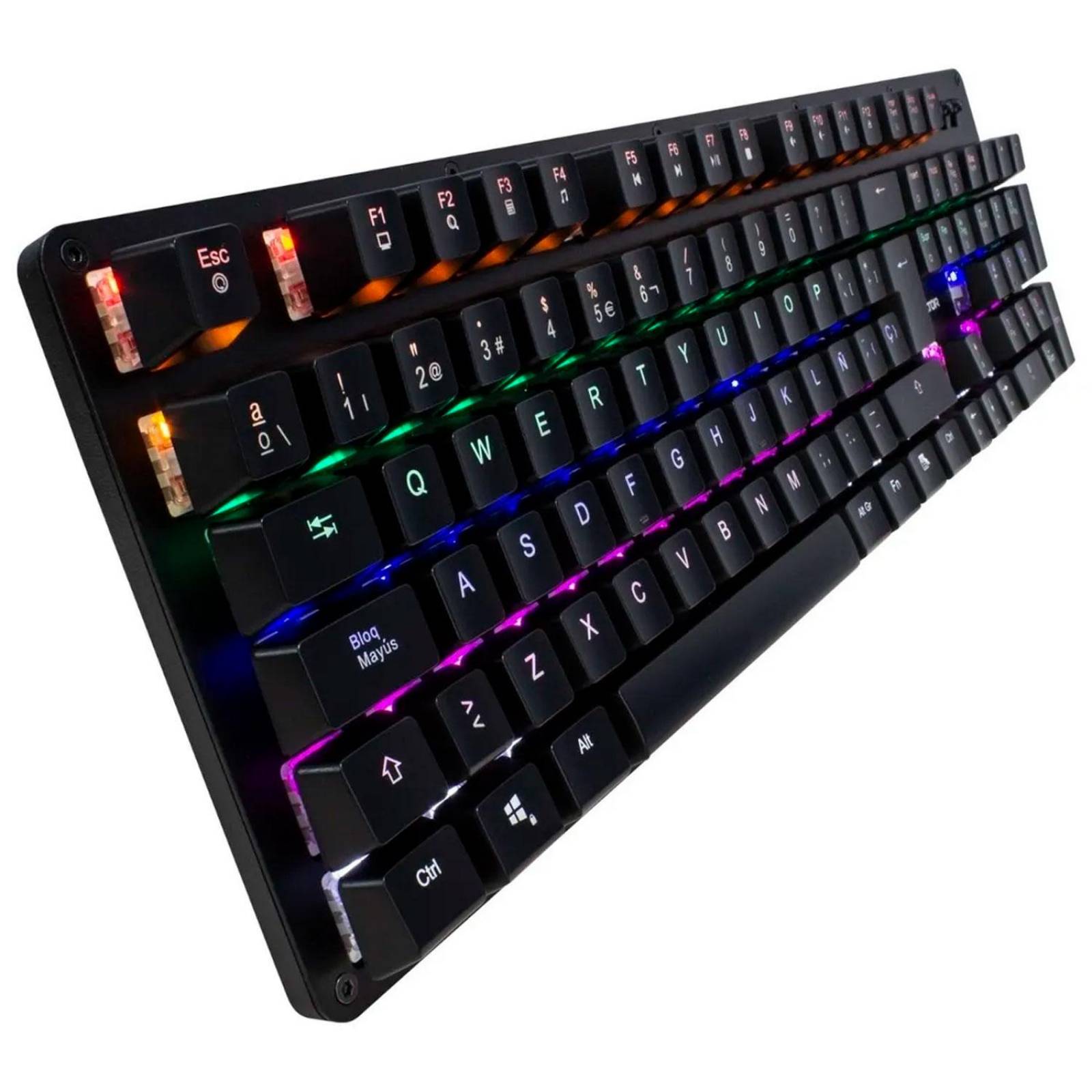 Teclado Gamer Mecanico Switch Azul Multicolor GAME FACTOR KBG400-BL 