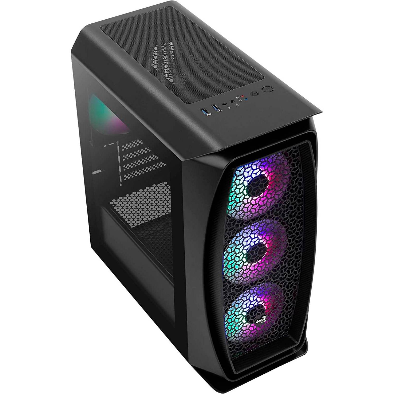 Gabinete Gamer AEROCOOL Aero One Mini Frost Cristal Templado ATX RGB