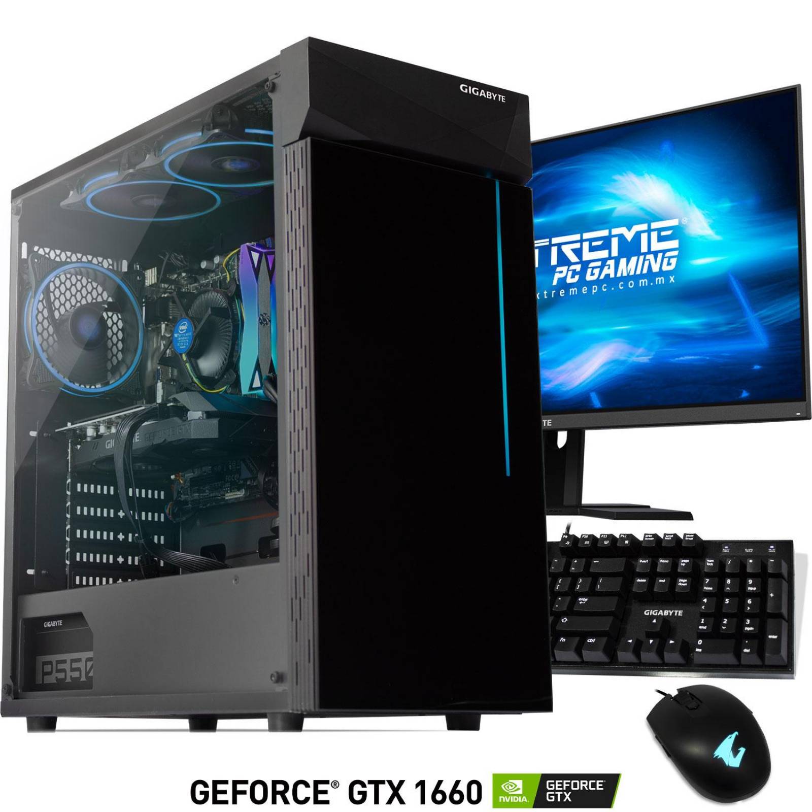 Xtreme PC Gamer Gigabyte Geforce GTX 1660 Core I9 16GB SSD 2TB Monitor 27 