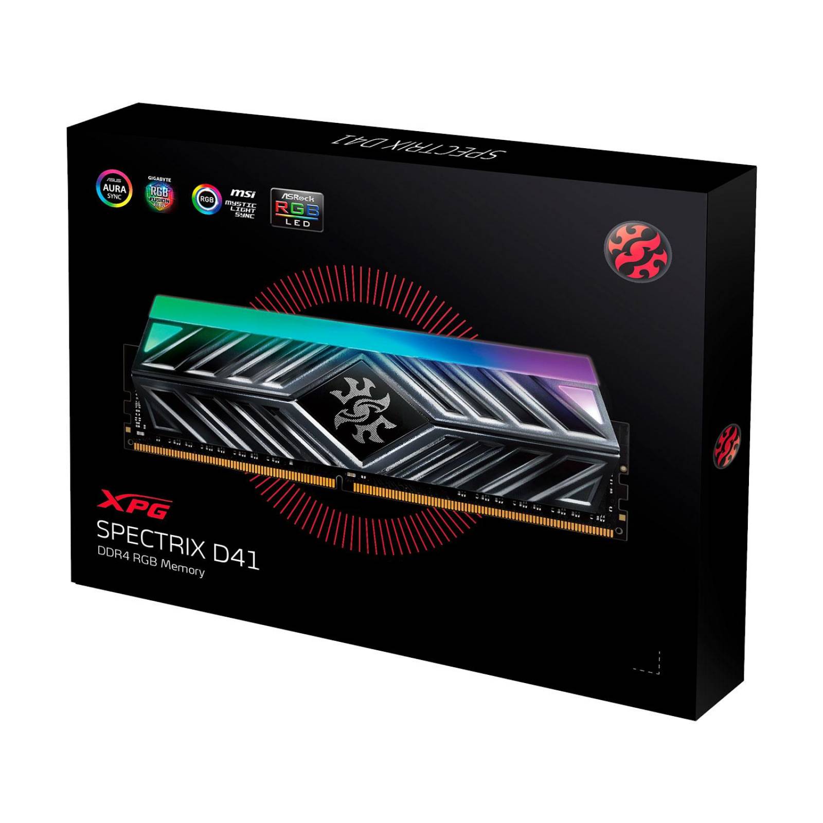 Memoria RAM DDR4 16GB 3600MHz XPG SPECTRIX D41 RGB Disipador 2X8GB AX4U360038G18A-DT41 