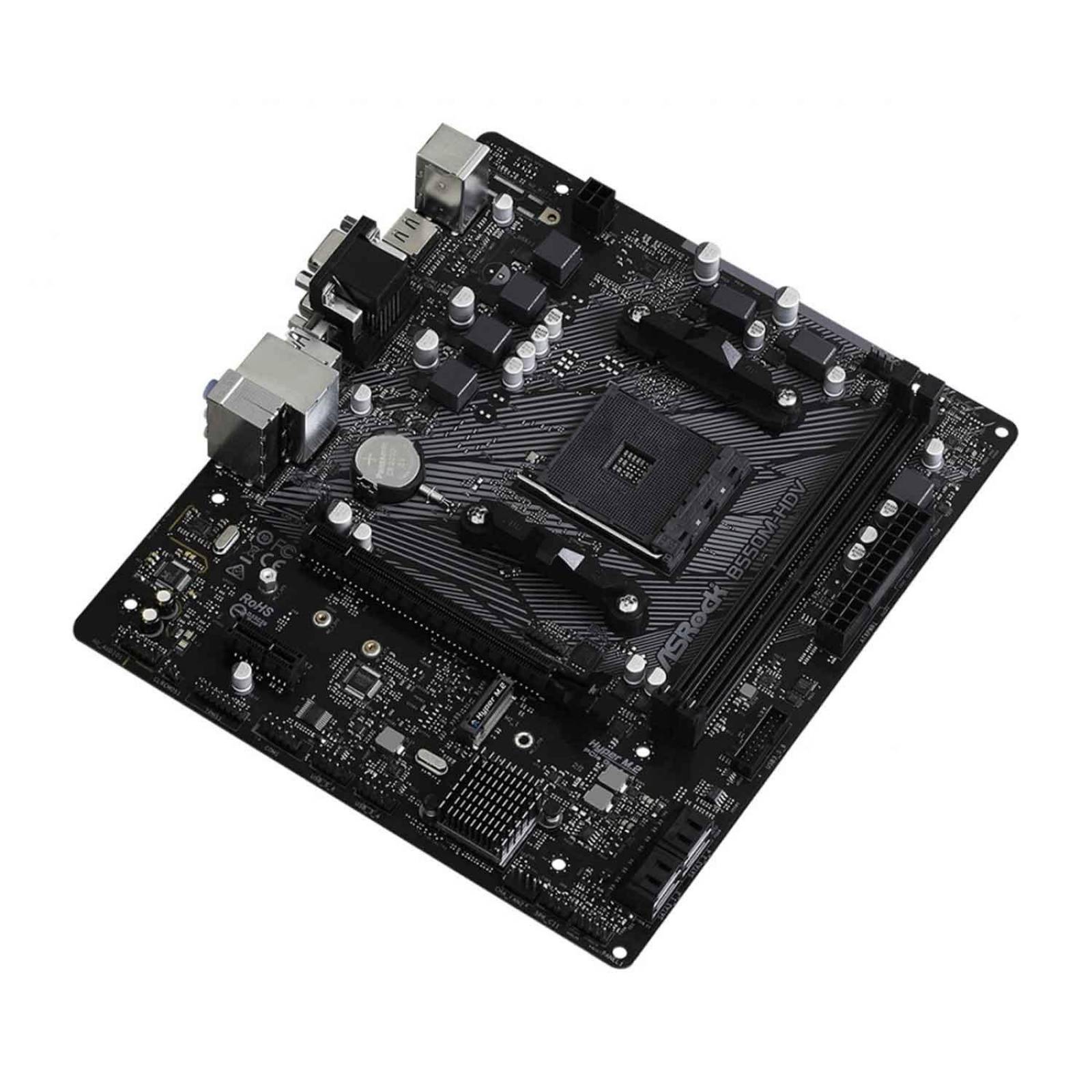Tarjeta Madre ASROCK B550M-HDV AM4 2x DDR4 1x M.2 PCIe 4.0 Micro ATX