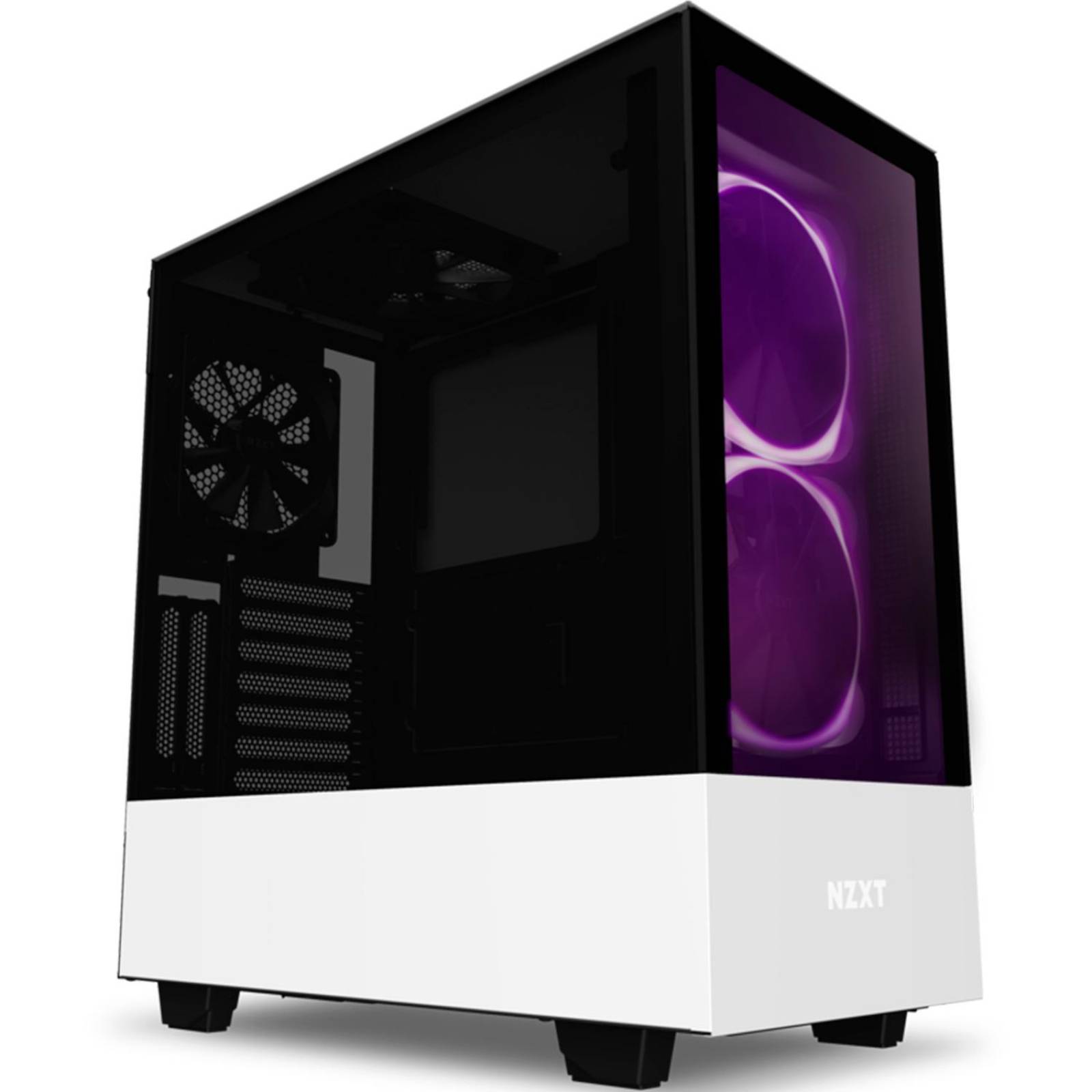 Gabinete Gamer NZXT H510 ELITE ATX Media Torre 4 Fan Cristal Templado USB-C RGB Blanco 