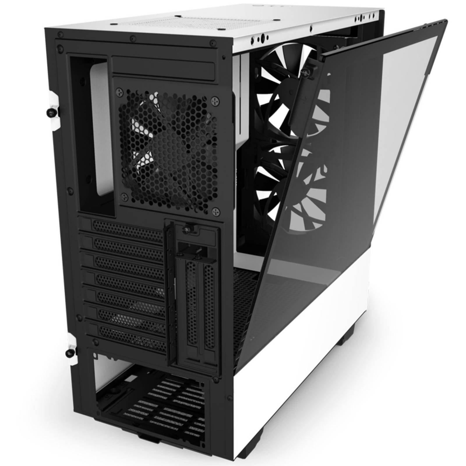 Gabinete Gamer NZXT H510 ELITE ATX Media Torre 4 Fan Cristal Templado USB-C RGB Blanco 