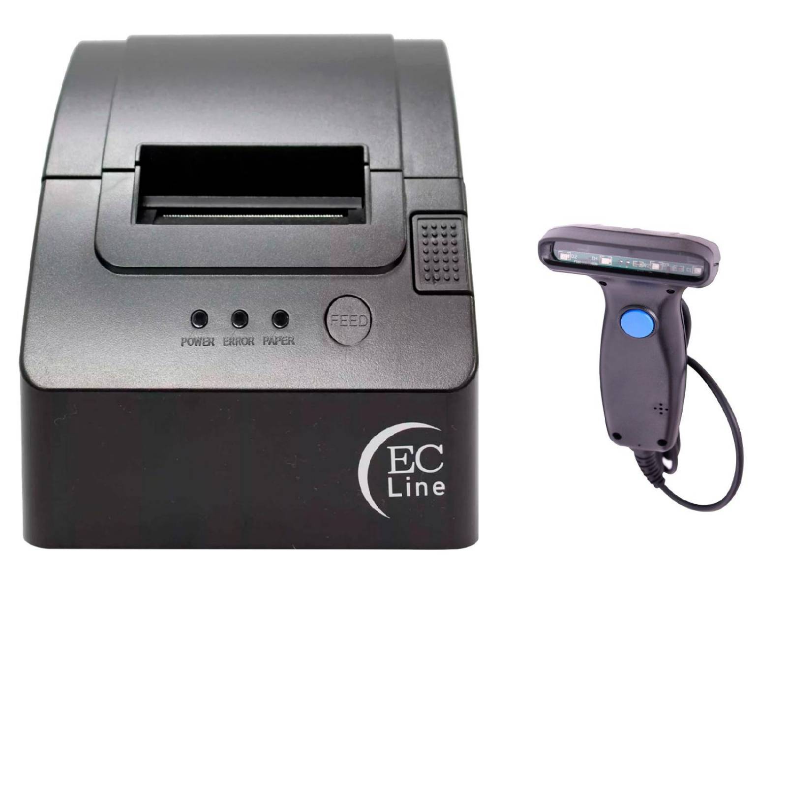 Kit Punto de Venta EC LINE Mini Printer EC-PM-58110-USB Lector EC-CD-8100-USB 