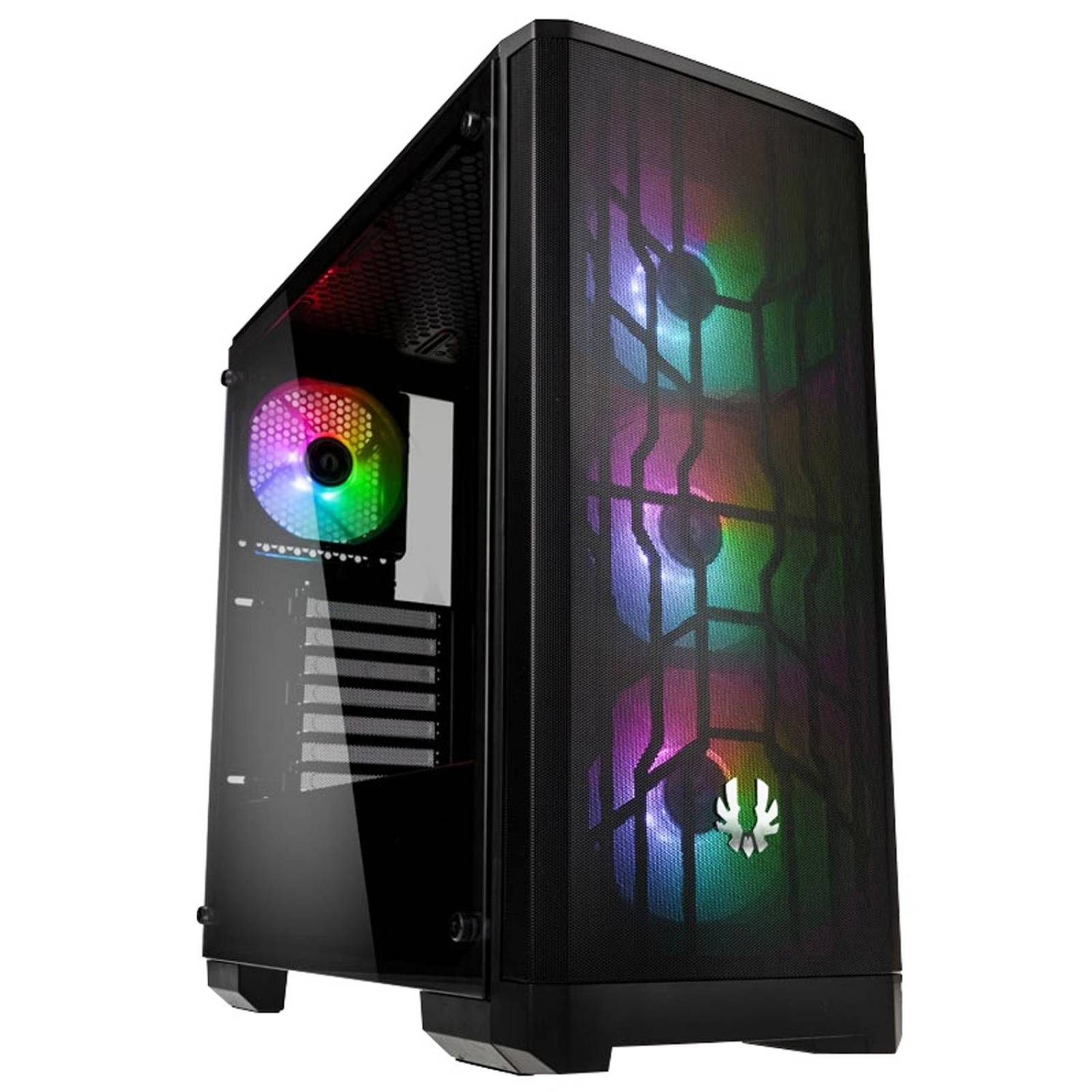 Gabinete Gamer BITFENIX NOVA MESH TG 4ARGB E-ATX Cristal Templado 4 ventiladores Negro BFC-NVM-300-K 