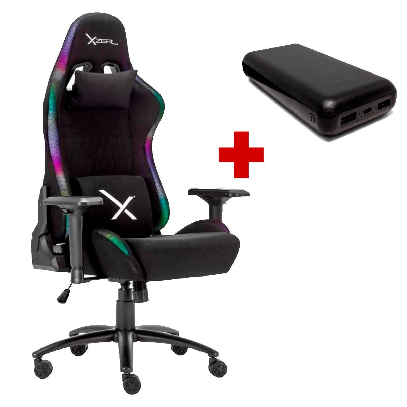 Kit Silla Gamer XZEAL Ergonomica Reclinable RGB + Power Bank